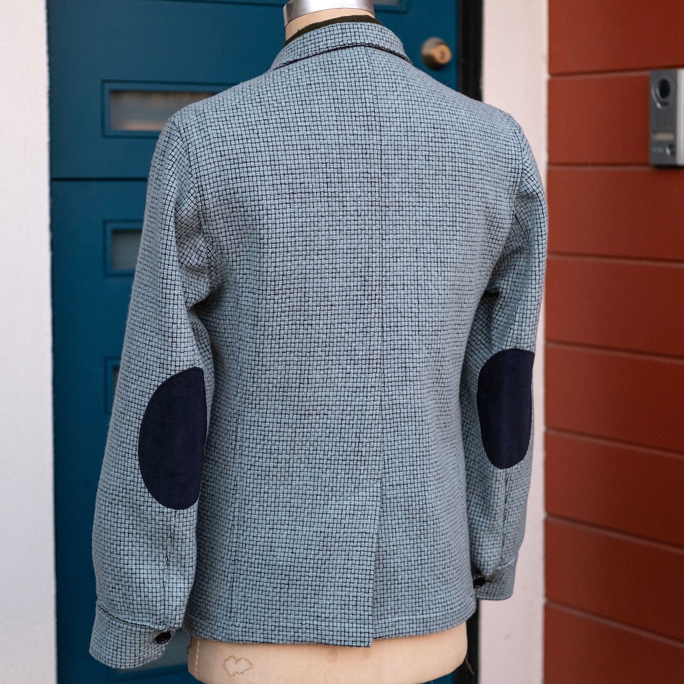 Sample Sale: Teba in DiPray "Arctic Ice" Crosshatch Tweed Size 40