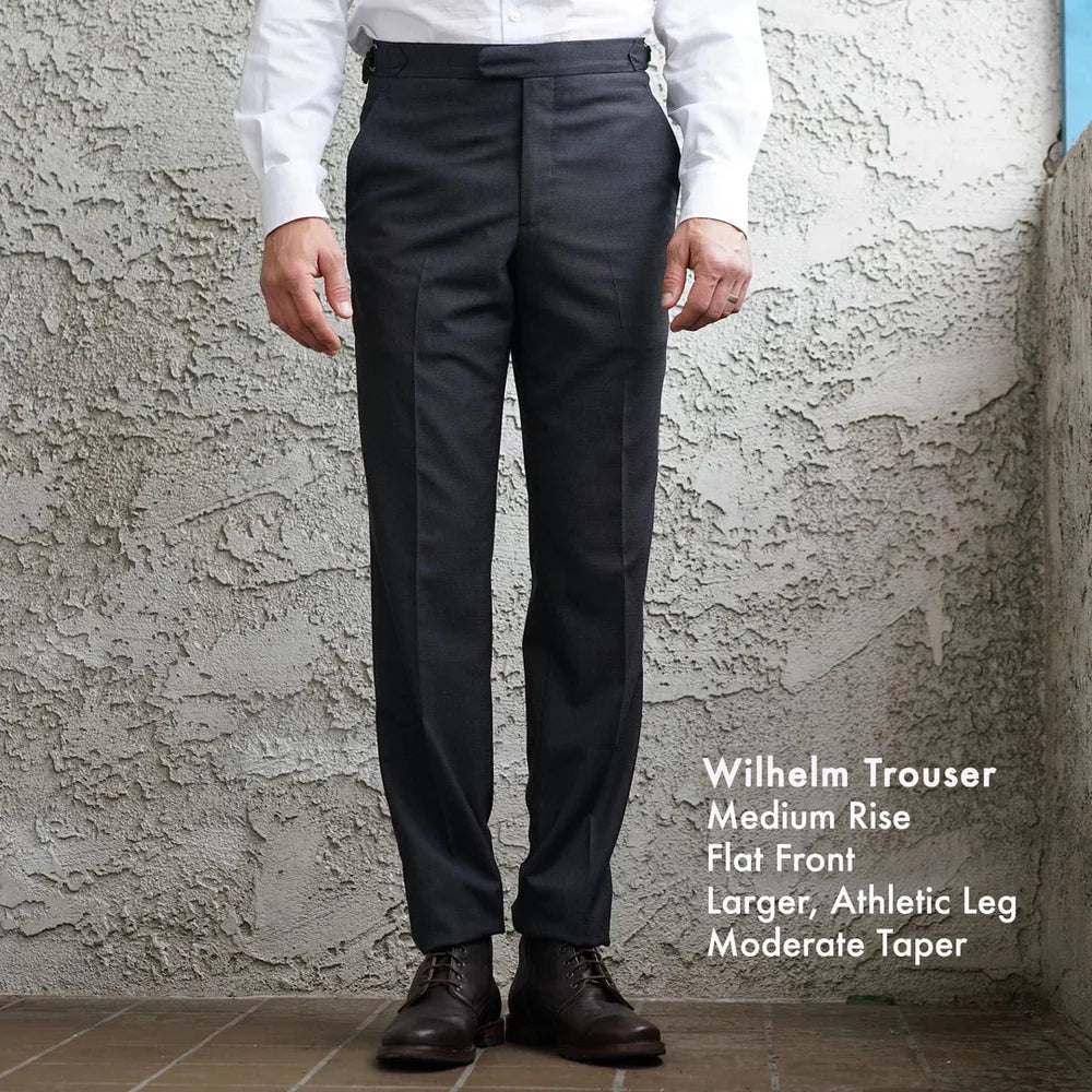 Custom Trousers Huddersfield Solid 4-Season Wools