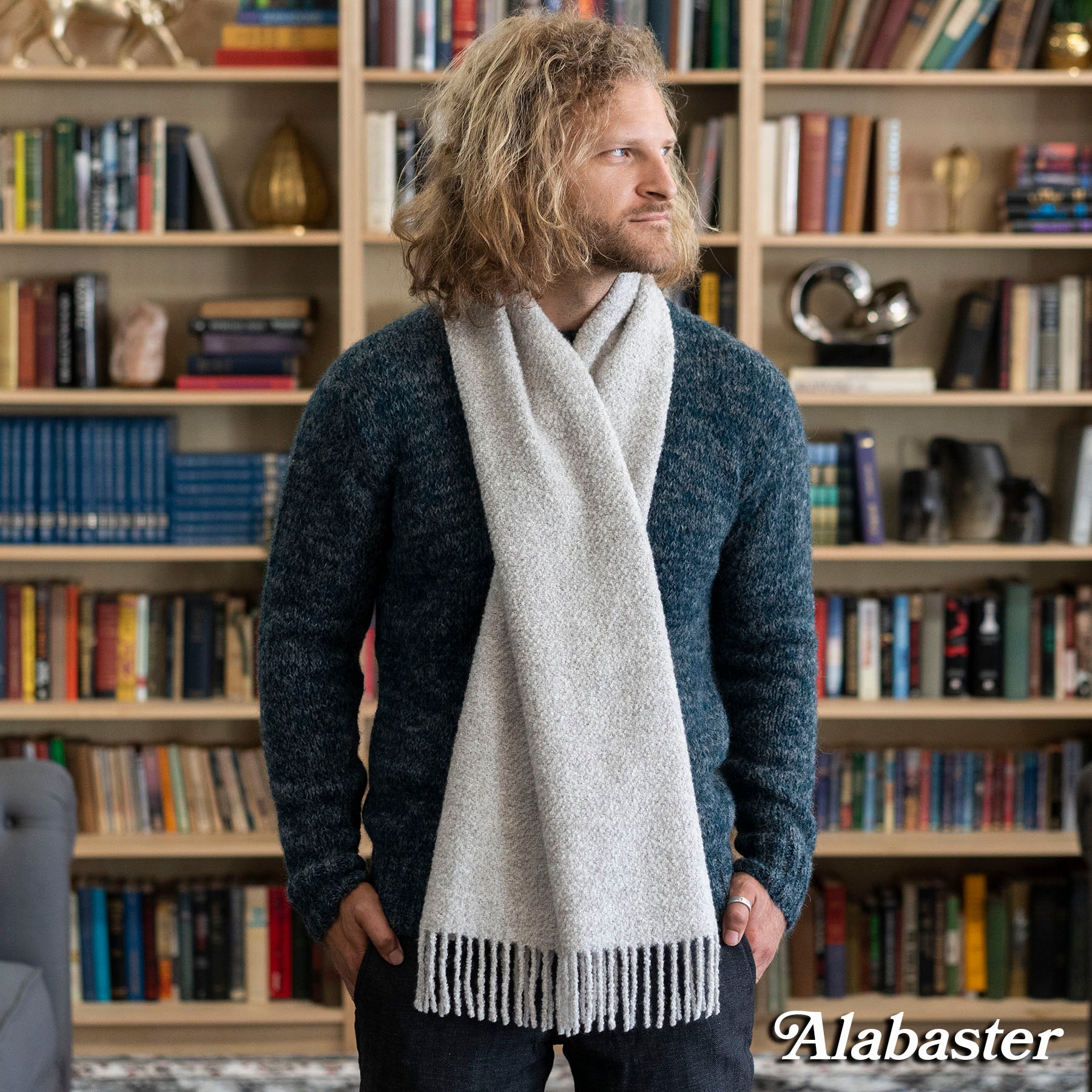 Alpaca & Silk Boucle Scarves