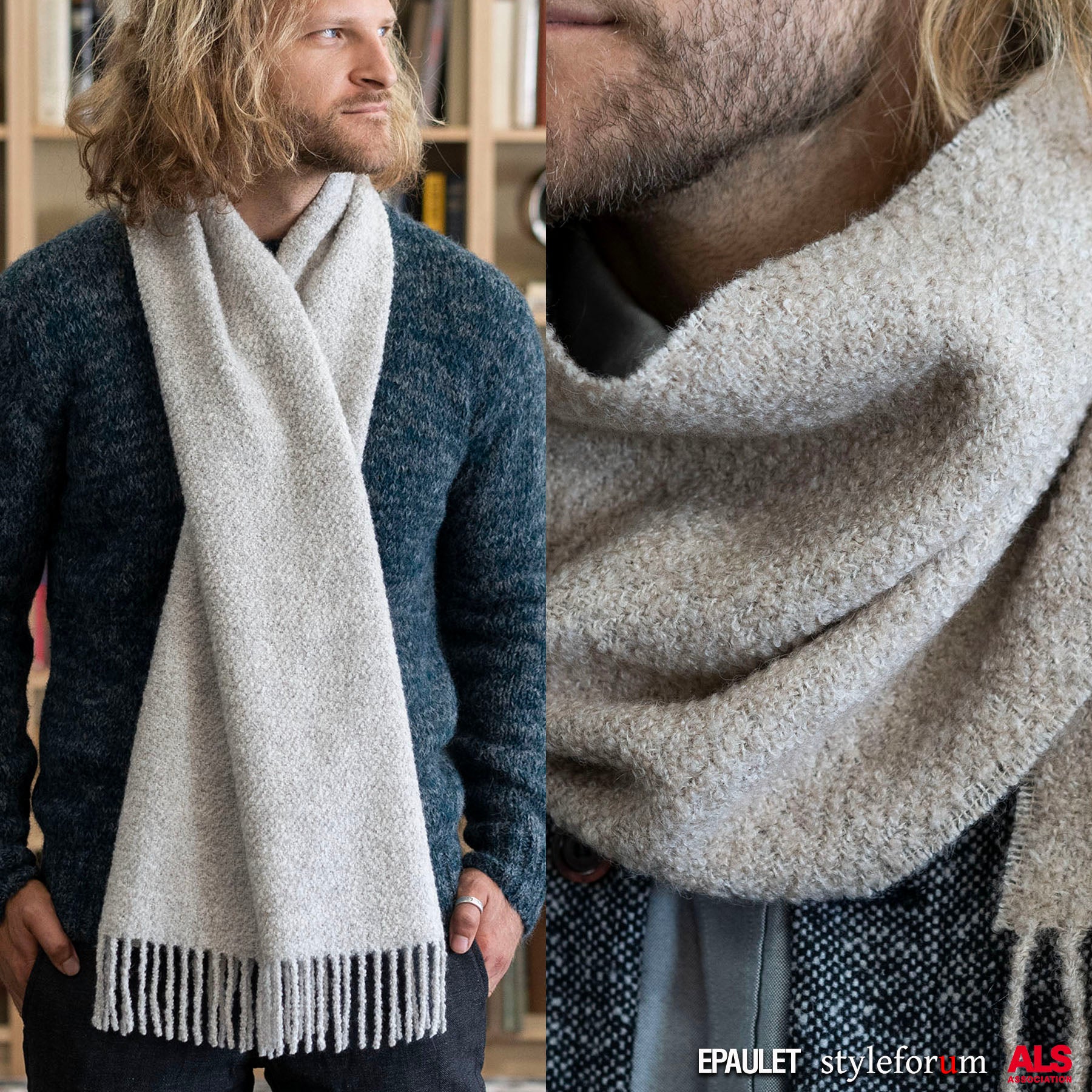 Alpaca & Silk Boucle Scarves