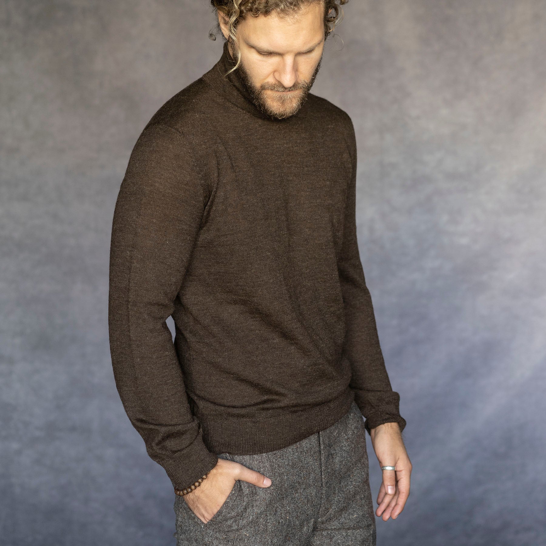 Alpaca Extrafine Knit Turtleneck Sweaters