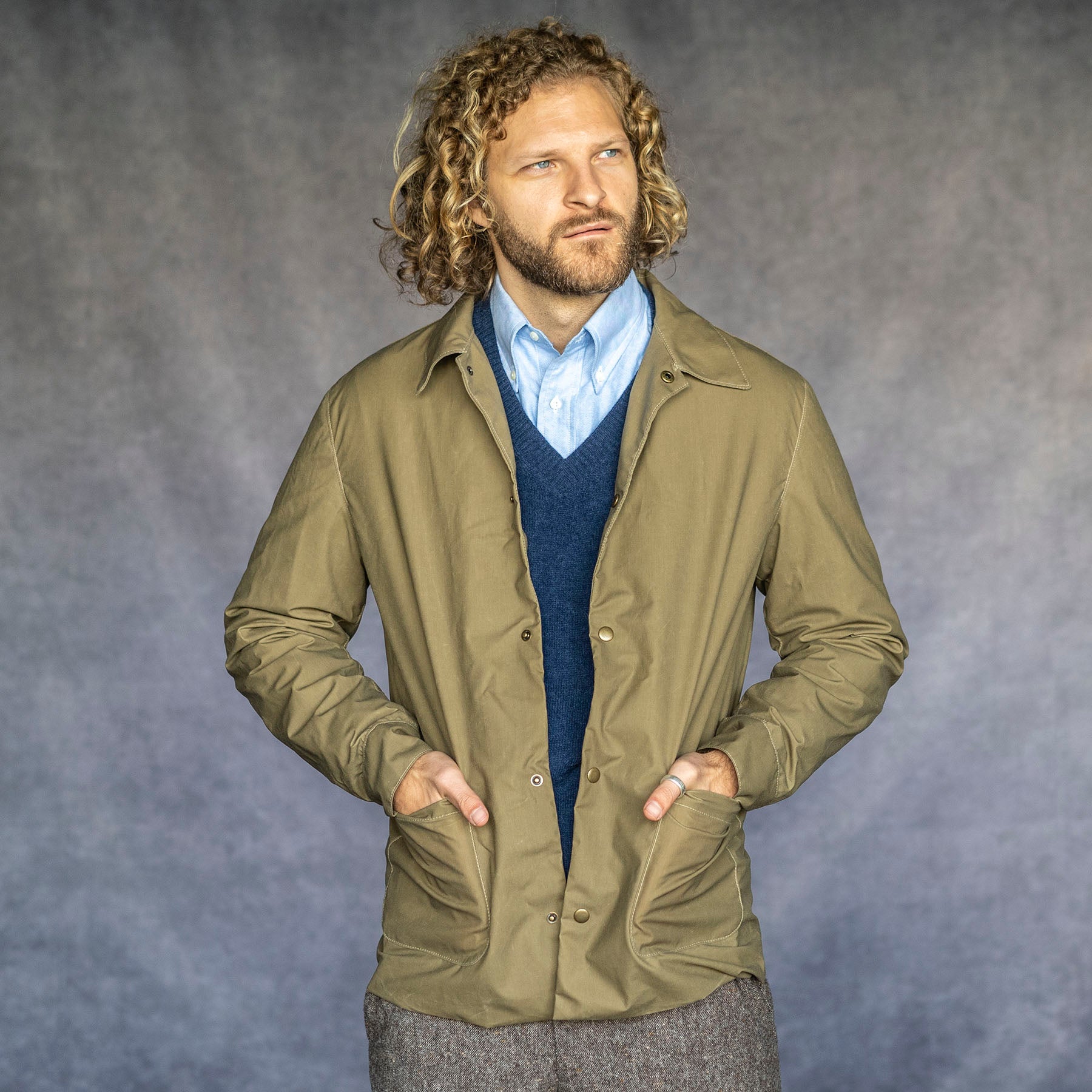 Karras Washable Waxed Cotton Jacket Field Tan Sz 44