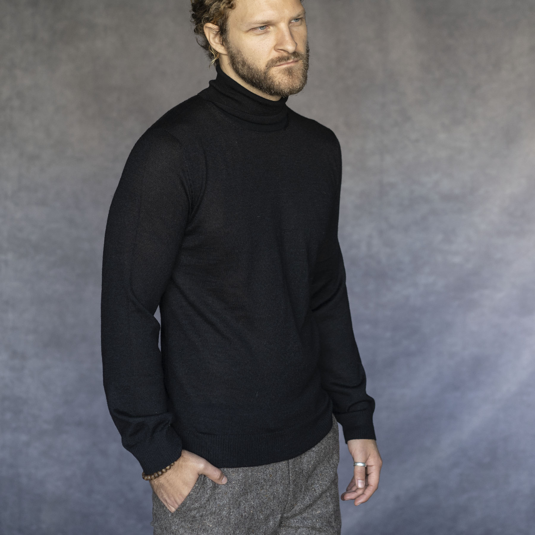 Alpaca Extrafine Knit Turtleneck Sweaters