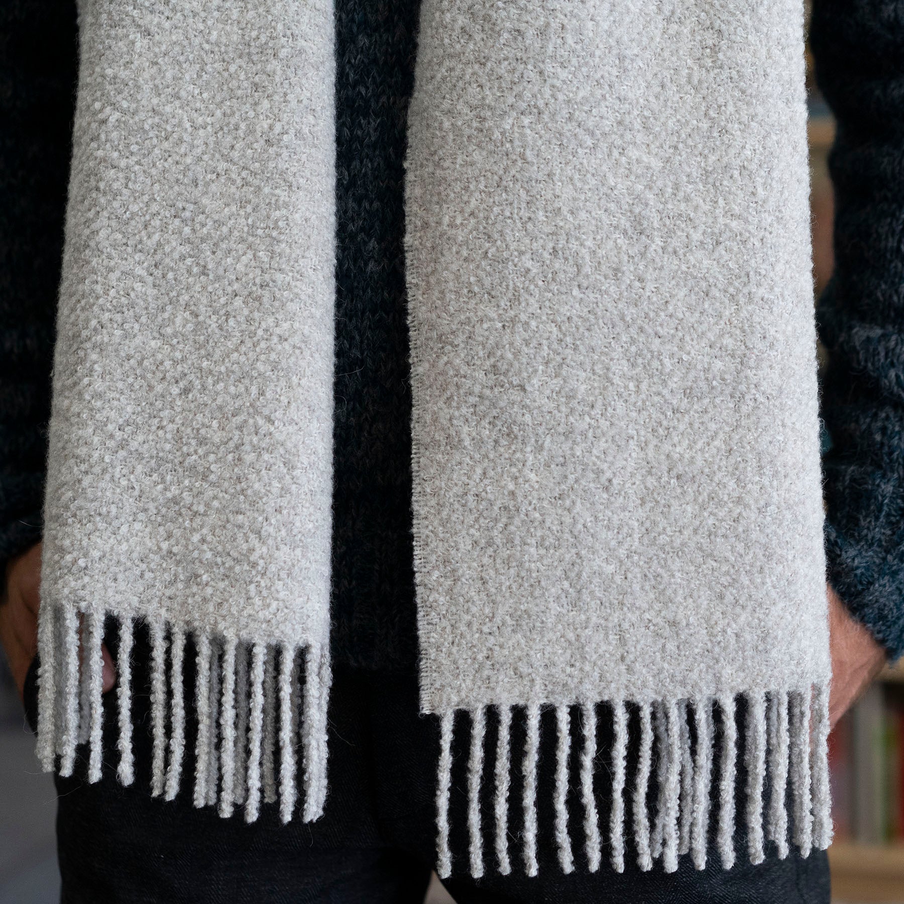 Alpaca & Silk Boucle Scarves