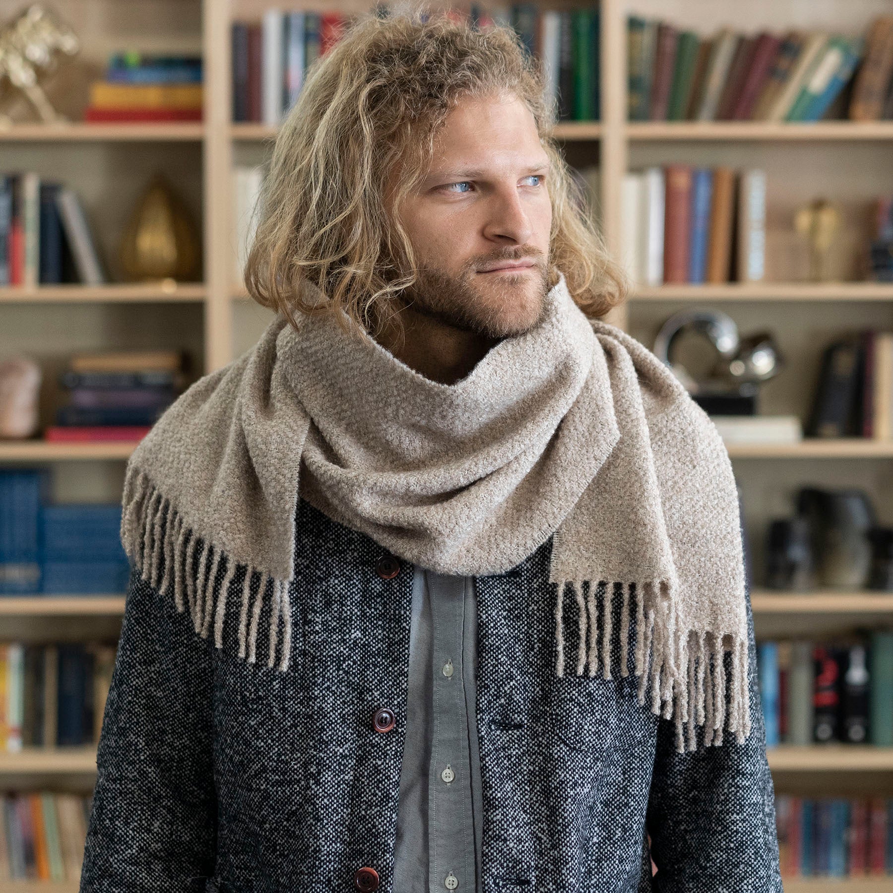 Alpaca & Silk Boucle Scarves