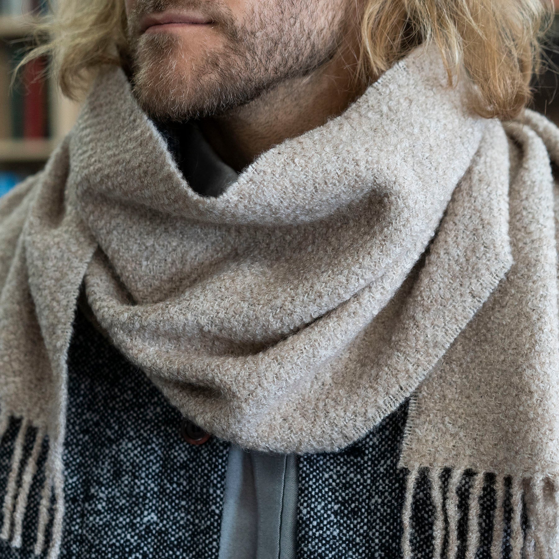 Alpaca & Silk Boucle Scarves