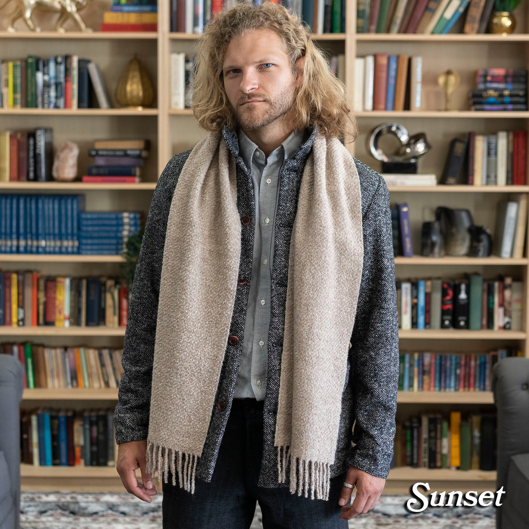 Alpaca & Silk Boucle Scarves