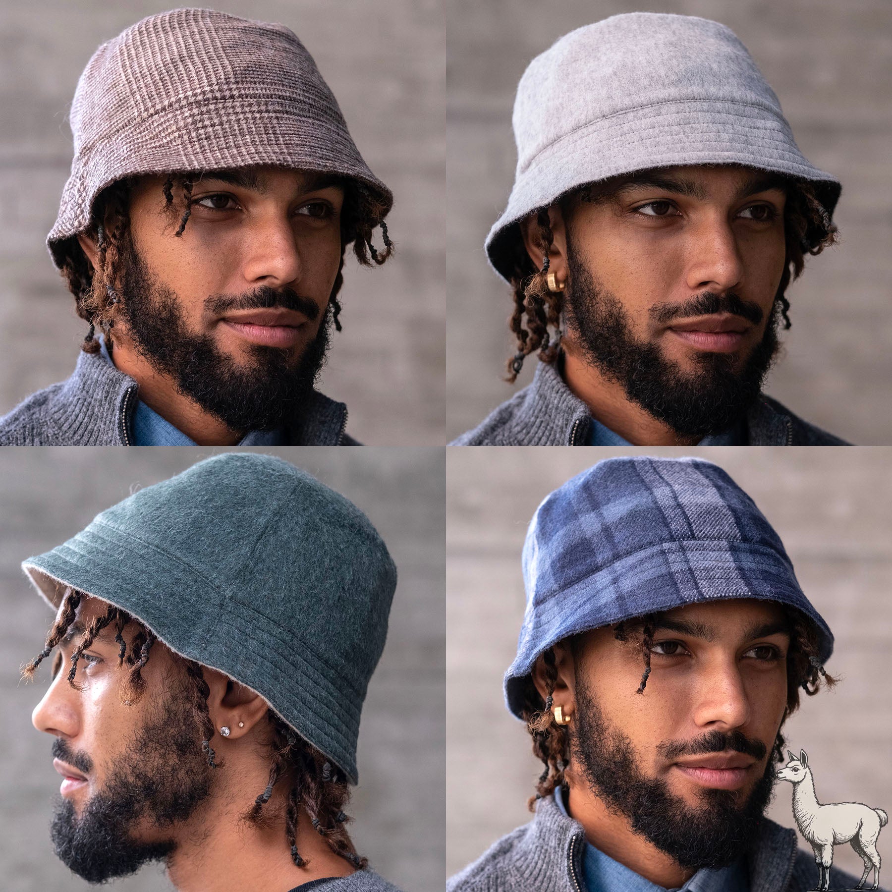 Reversible Alpaca Bucket Hat