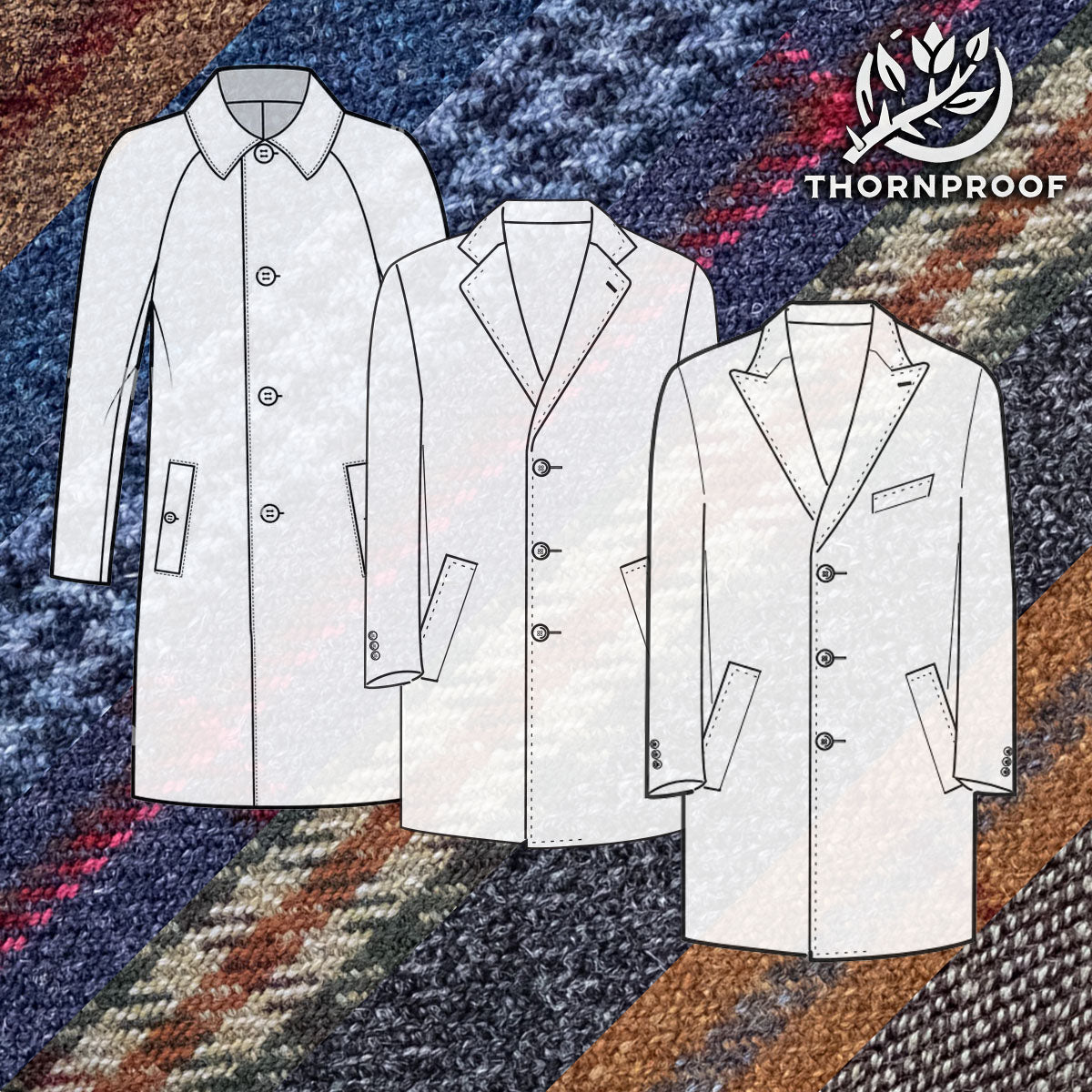 Custom Overcoats Heavyweight Alsport Thornproof Tweed