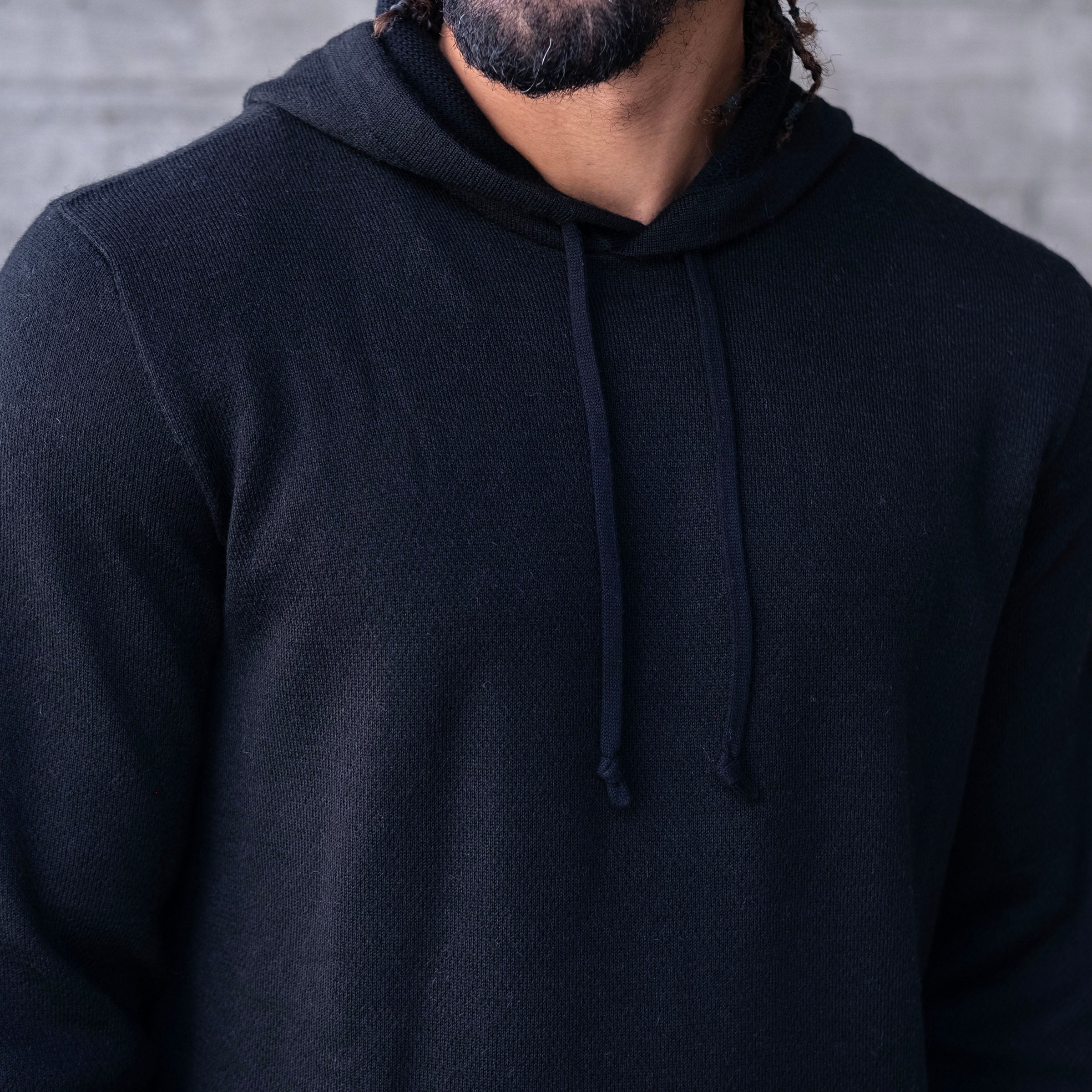 Hooded 2-Ply Sweatshirt in Baby Alpaca and Pima Cotton