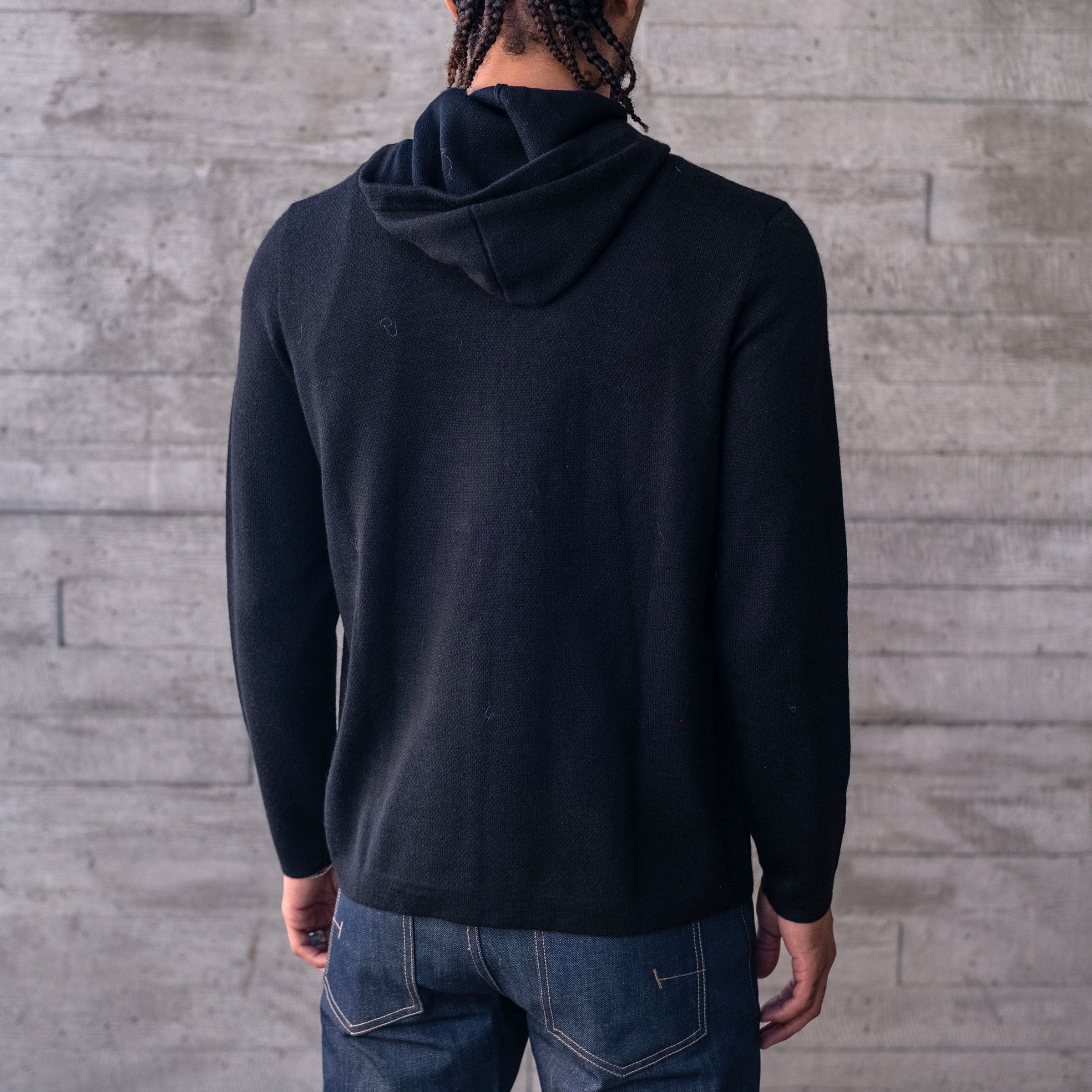 Hooded 2-Ply Sweatshirt in Baby Alpaca and Pima Cotton