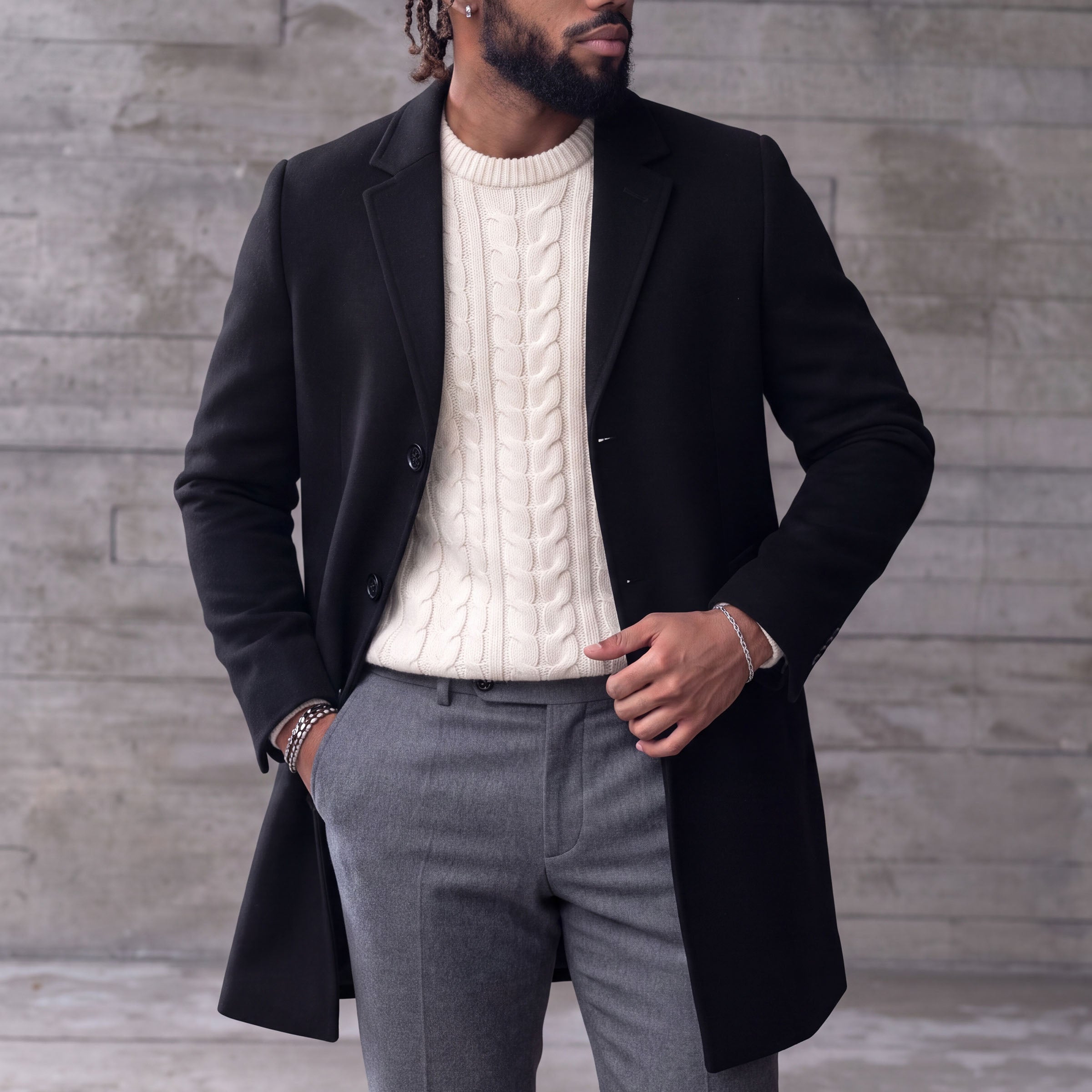 Alpaca Notch Lapel Car Coat