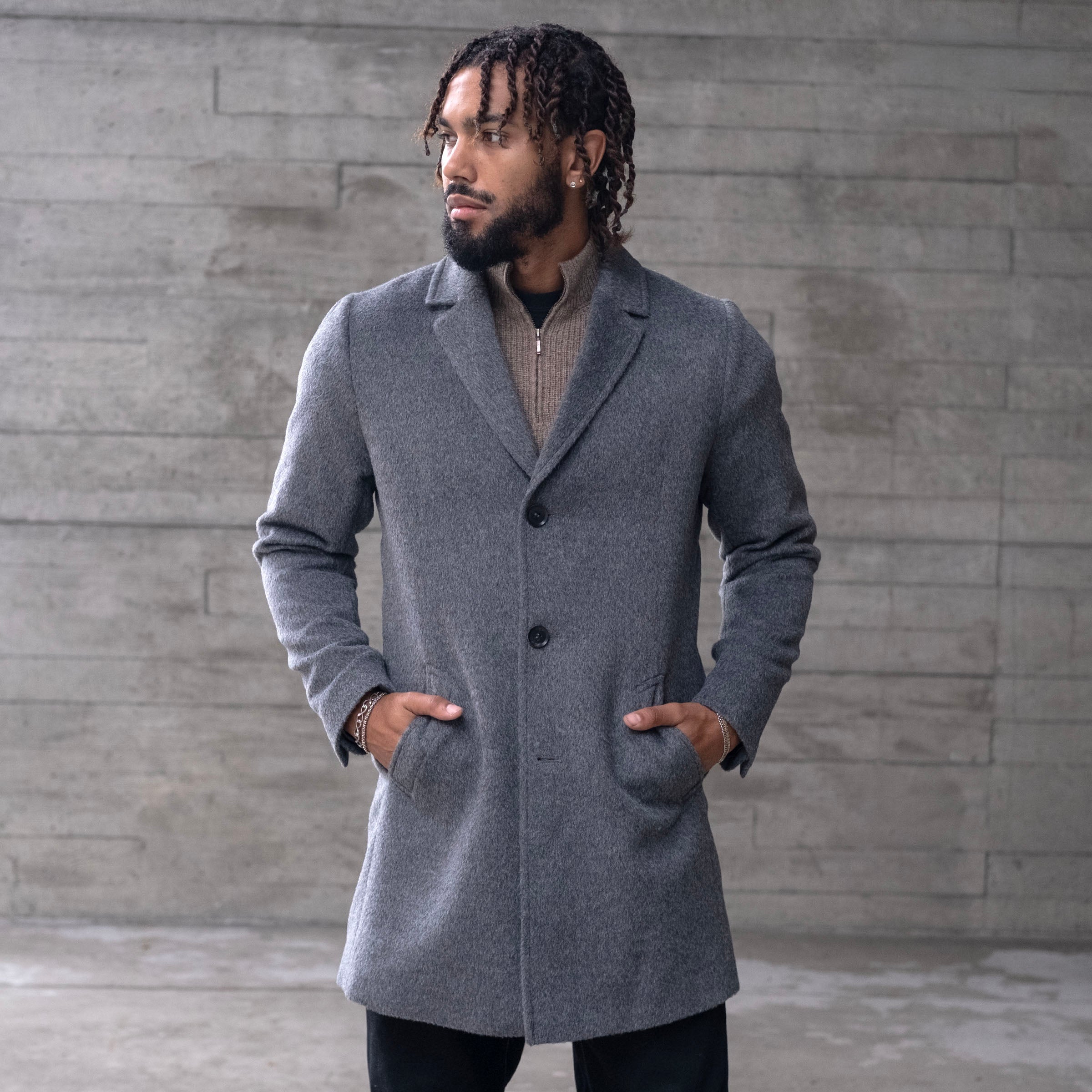 Alpaca Notch Lapel Car Coat