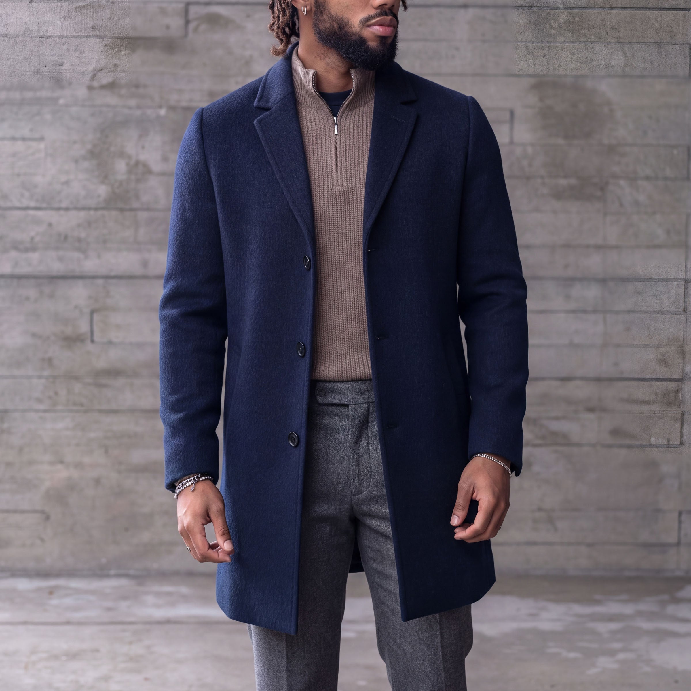 Alpaca Notch Lapel Car Coat