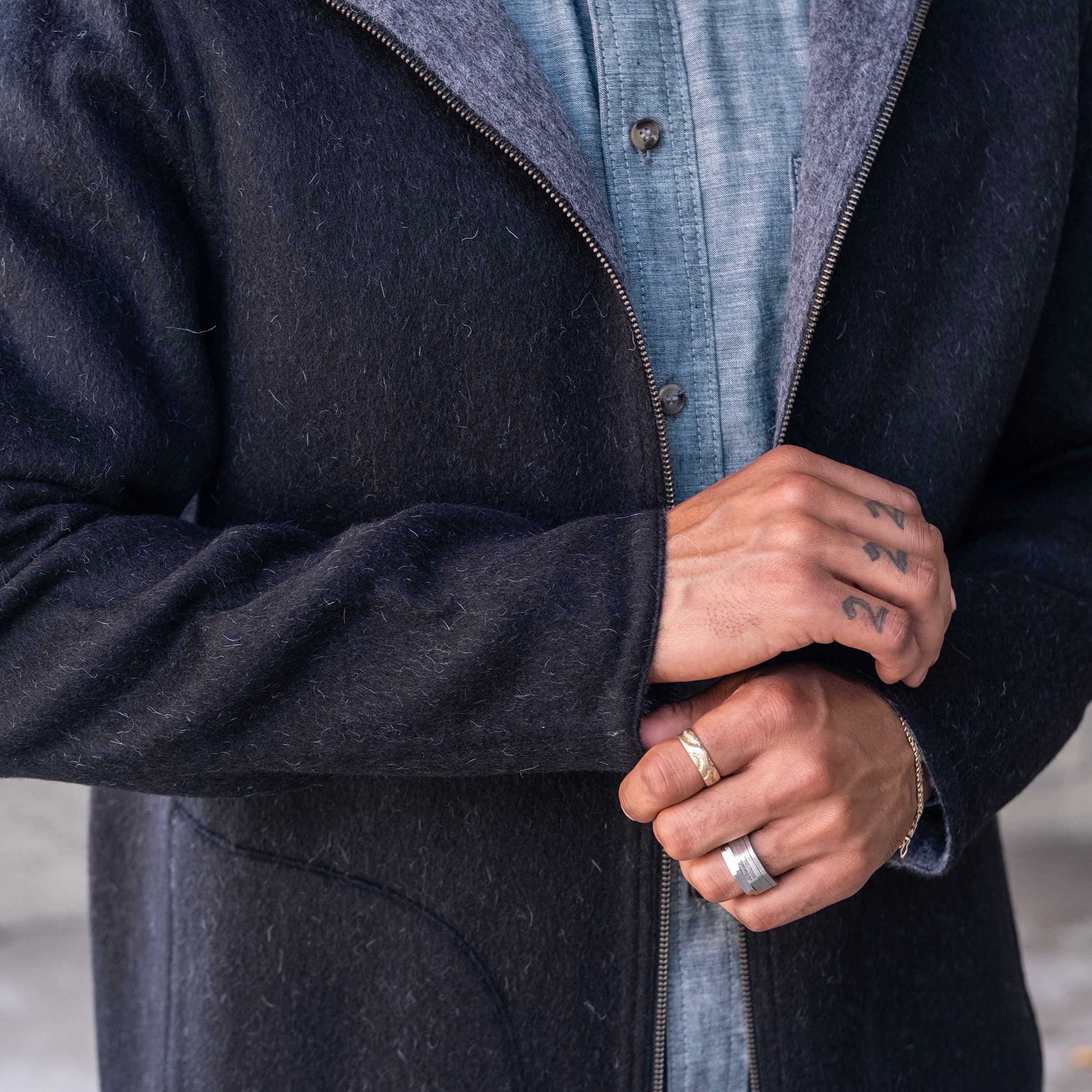 Alpaca Fully Reversible Hooded Coat