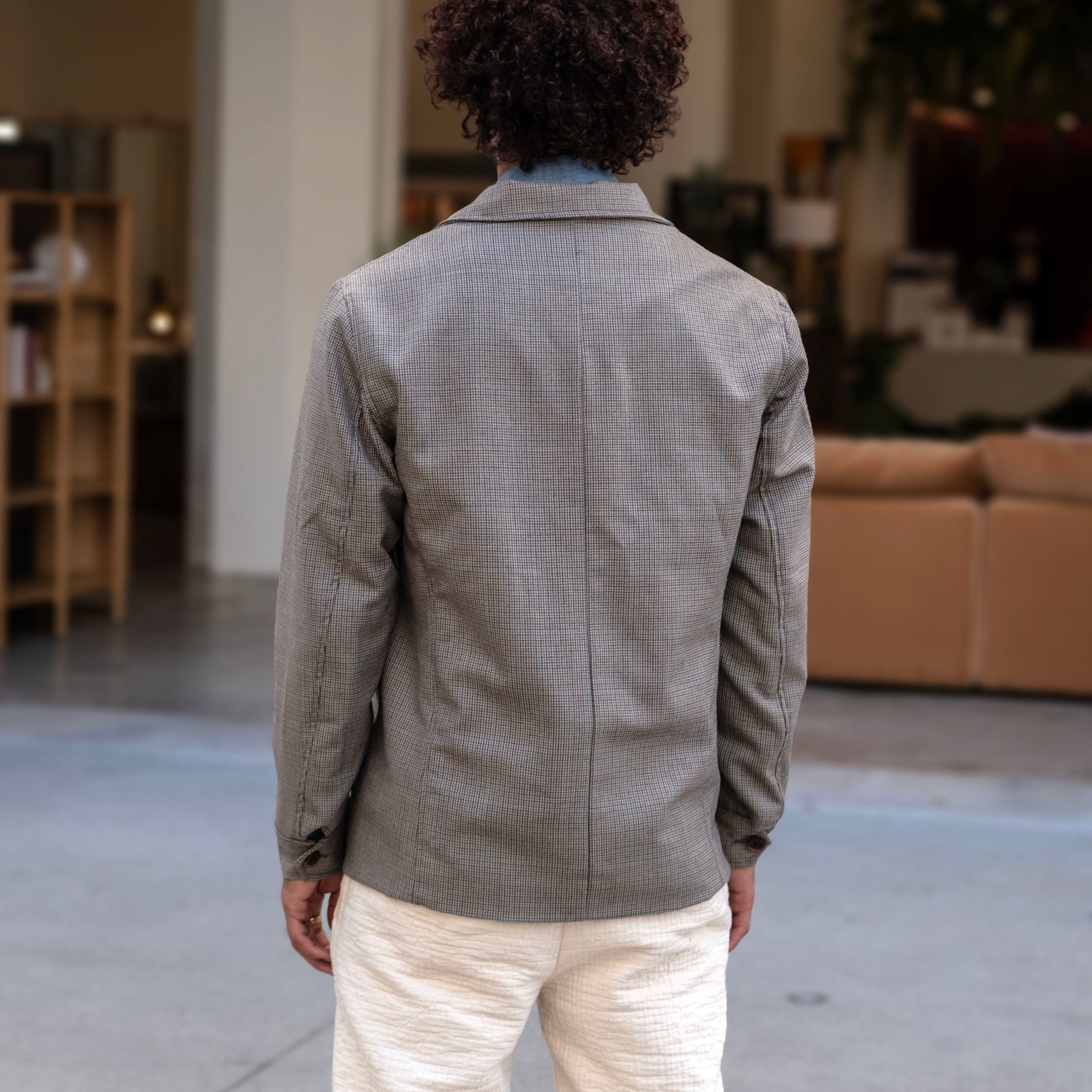 Sample Sale: Corso Jacket in Size 40 Houndstooth Tropical Wool