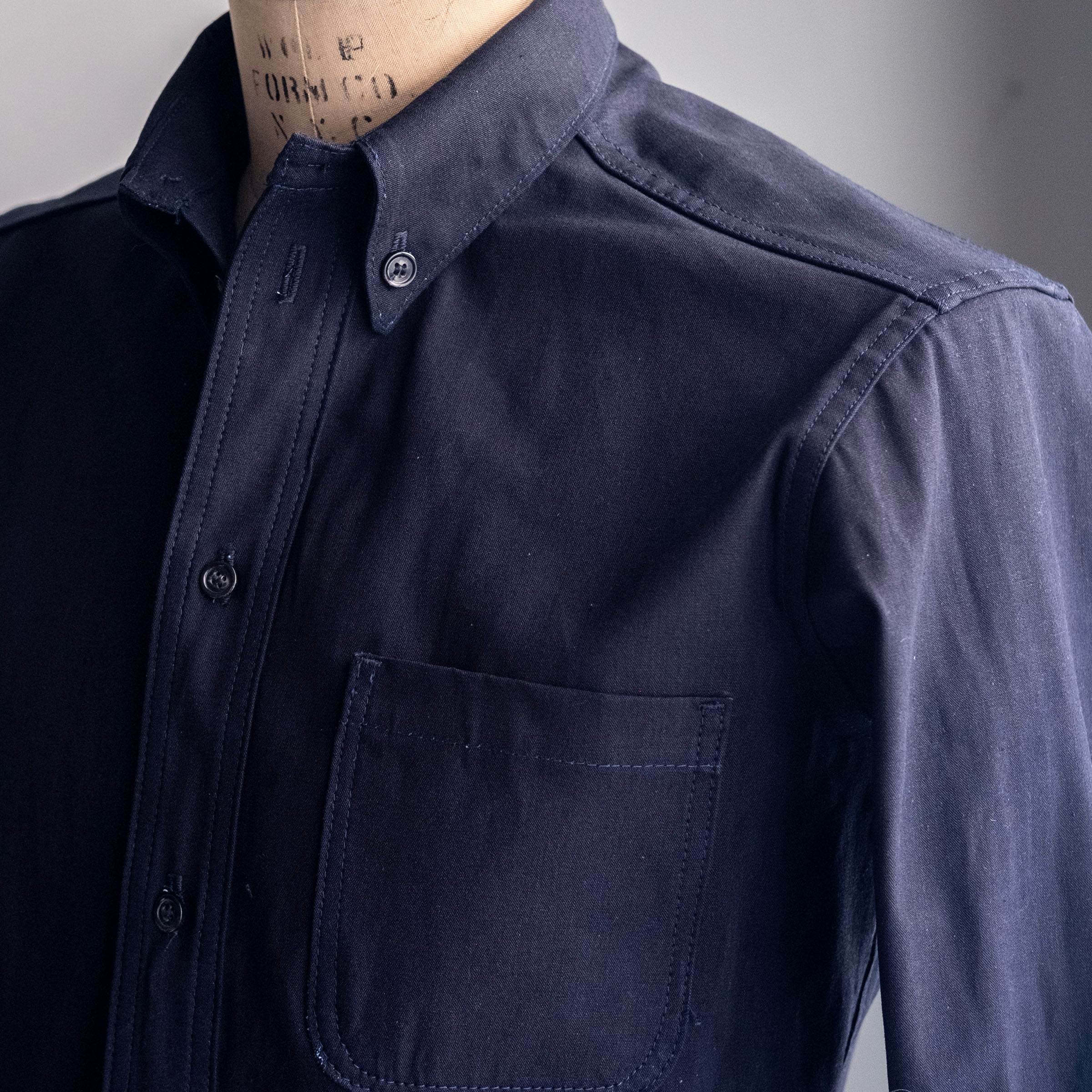 Denim Button Down Shirt Kaihara 9oz Indigo Twill