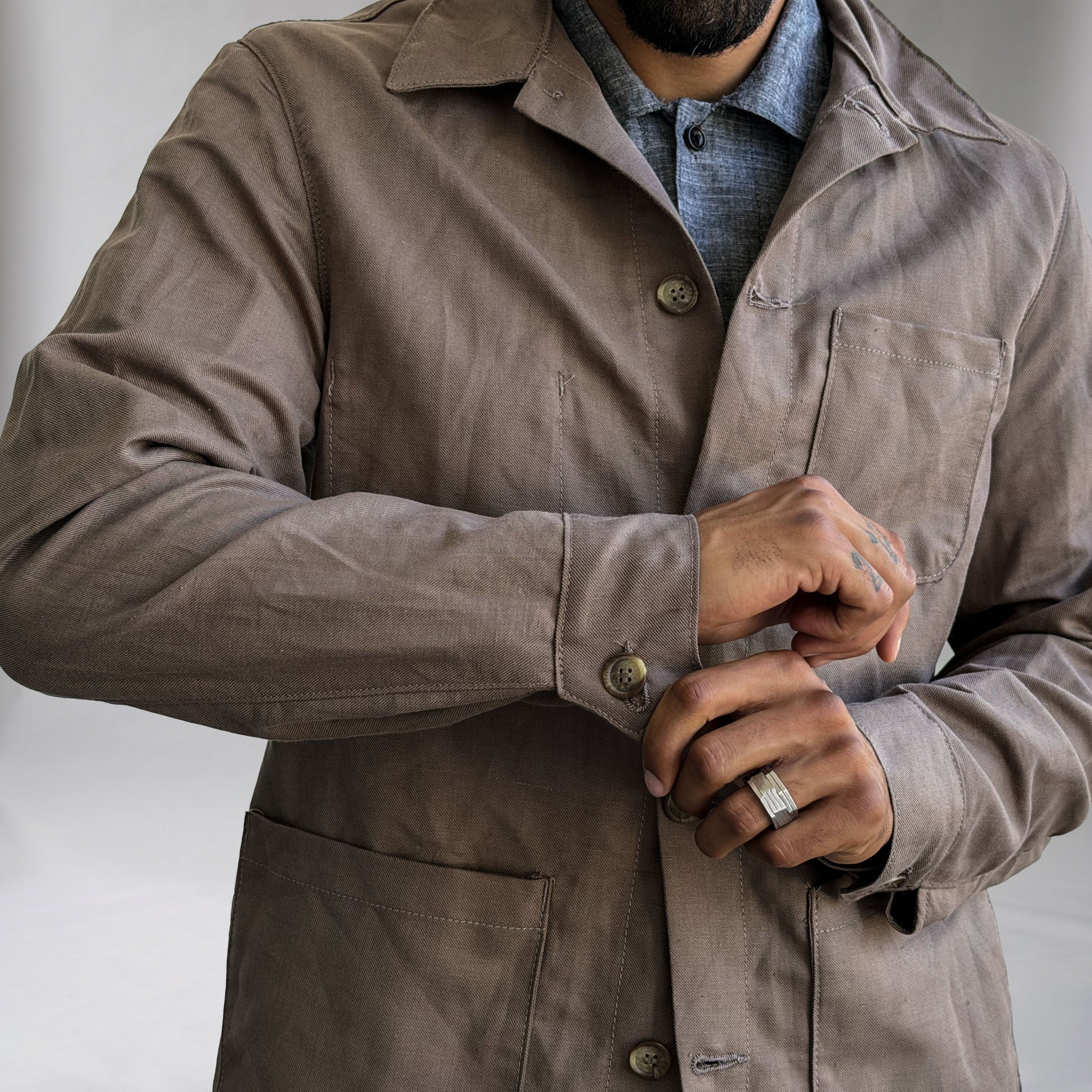 Doyle Jacket Hazelnut Albini Linen