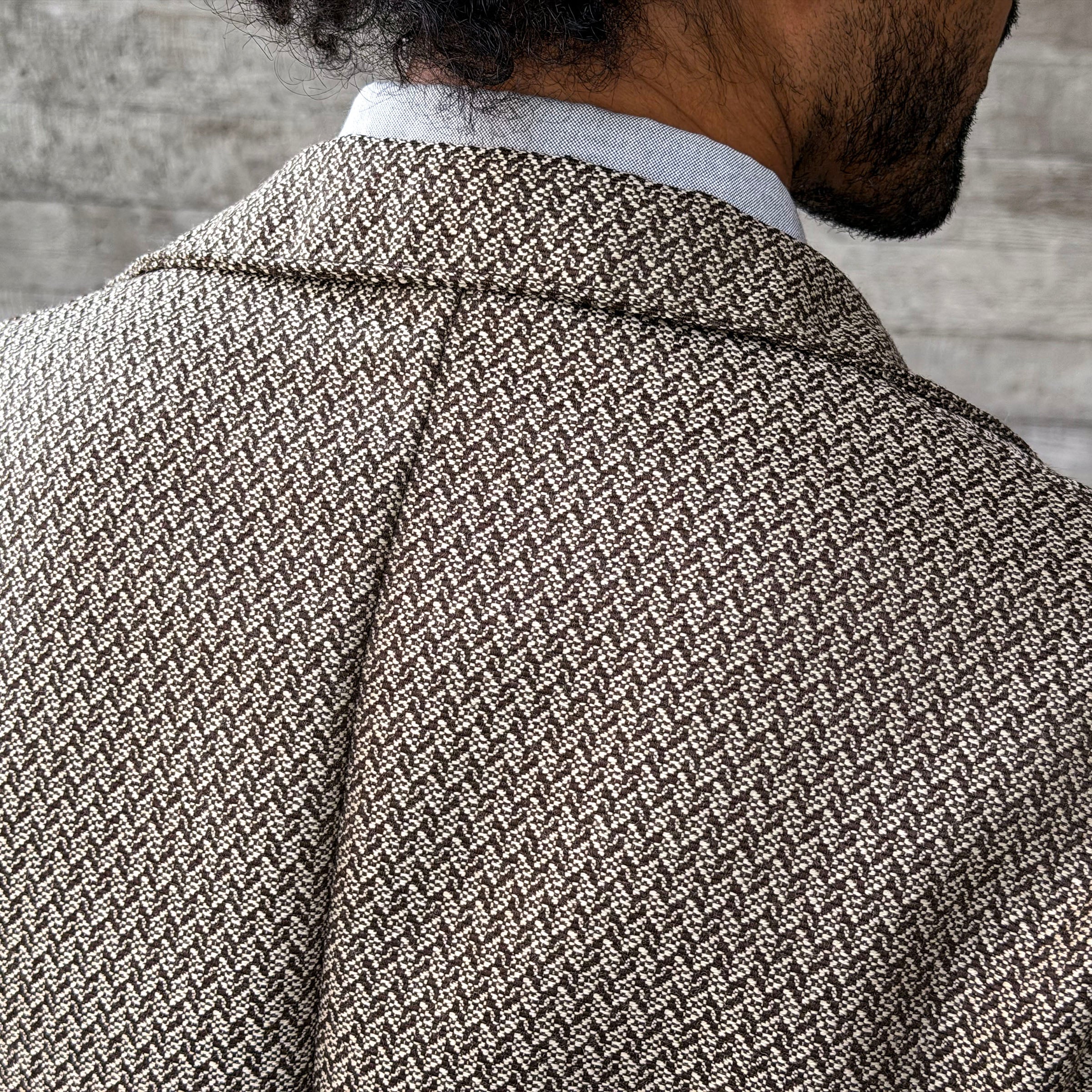 Doyle Jacket Almond Herringbone Jacquard Cotton