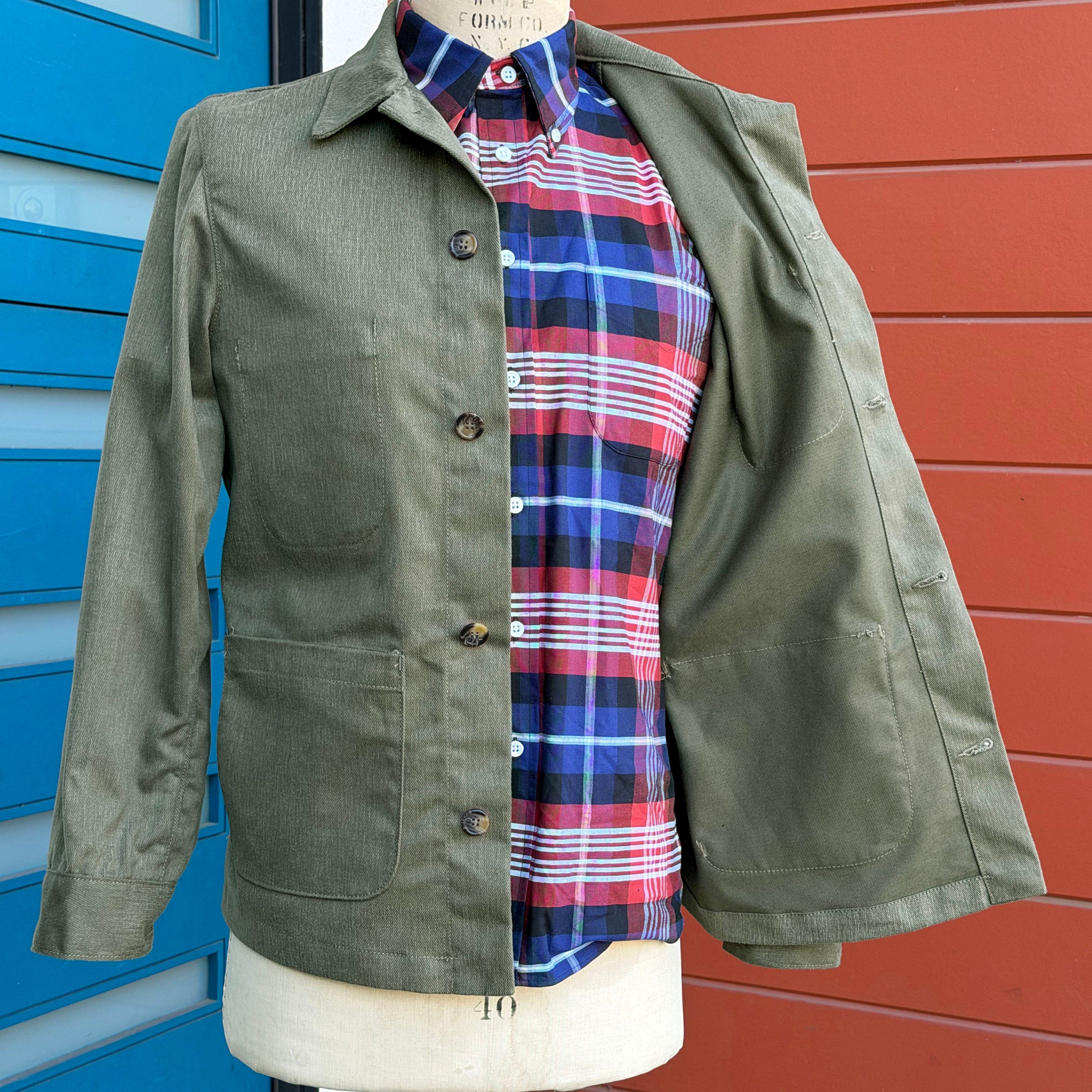 Doyle Jacket Olive 11oz Brushed Cavalry Twill