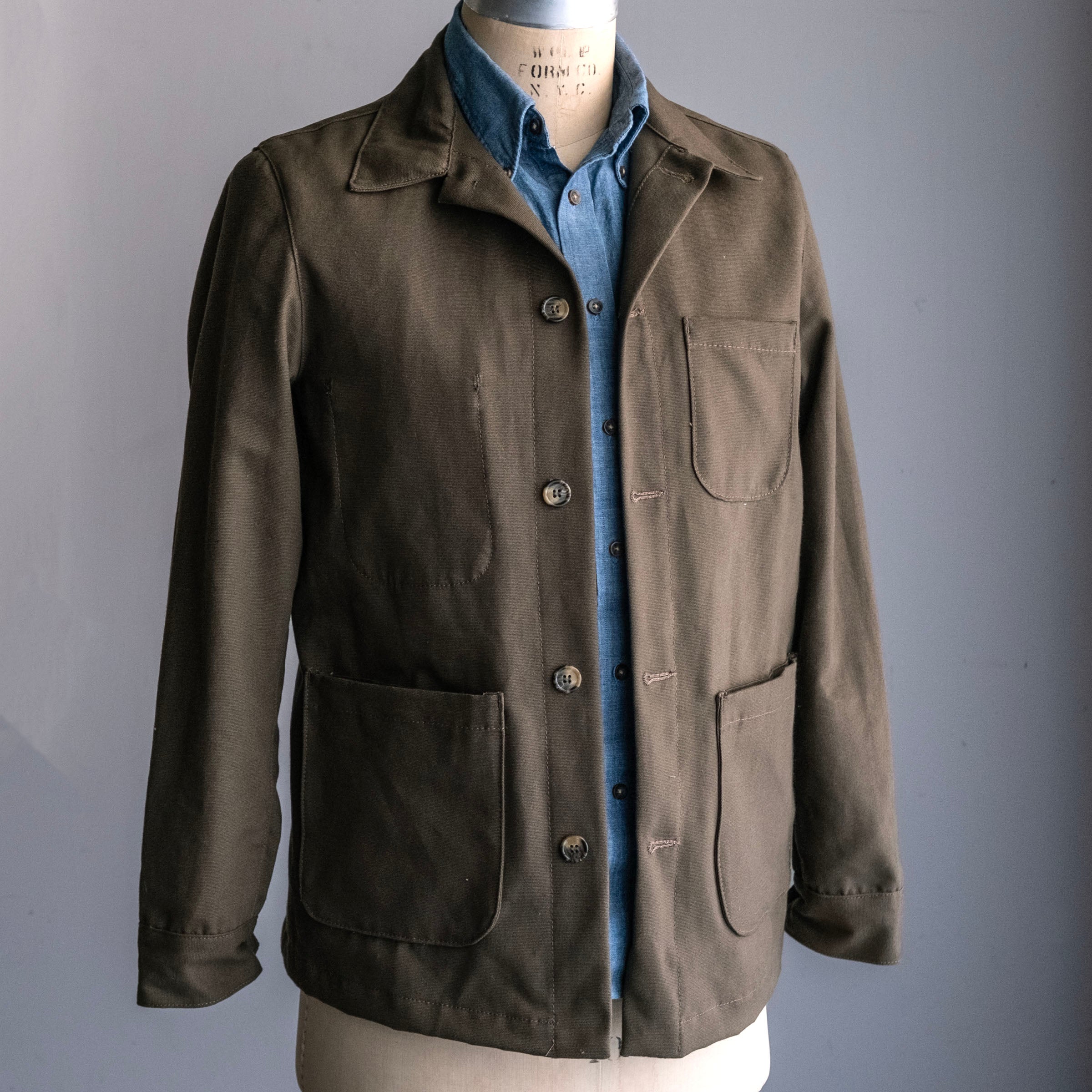 Doyle Jacket Olive 9oz Japanese Ripcord