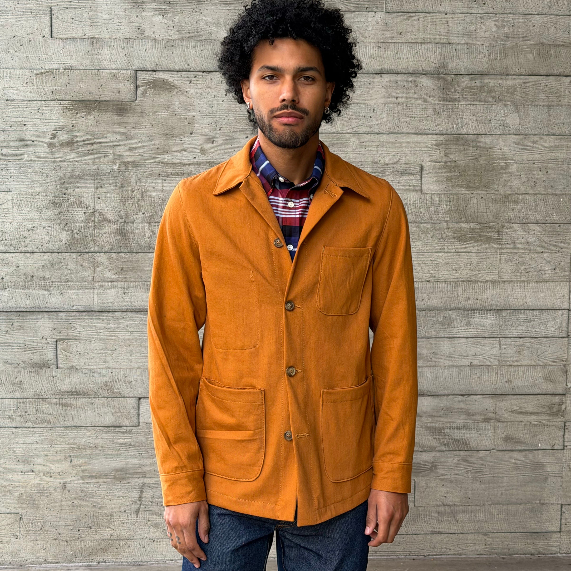 Doyle Jacket Terracotta Dyed 10oz Cotton Canvas