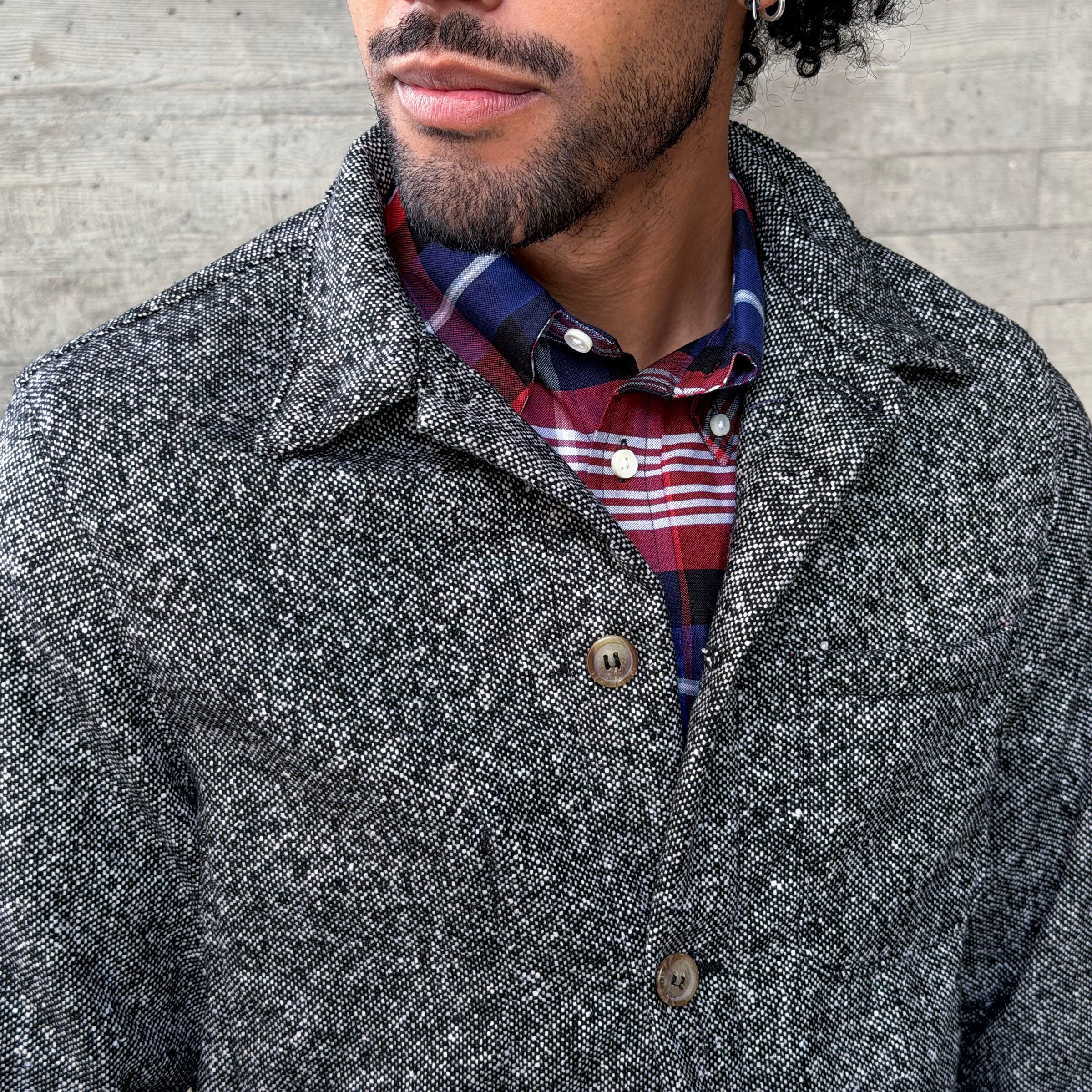 Doyle Jacket Salt & Pepper Washable Donegal Tweed
