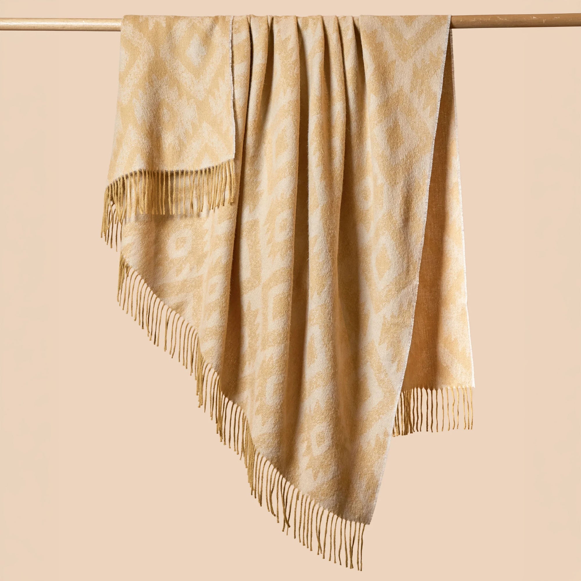 Ethnic Jacquard Pure Alpaca Throw Blanket