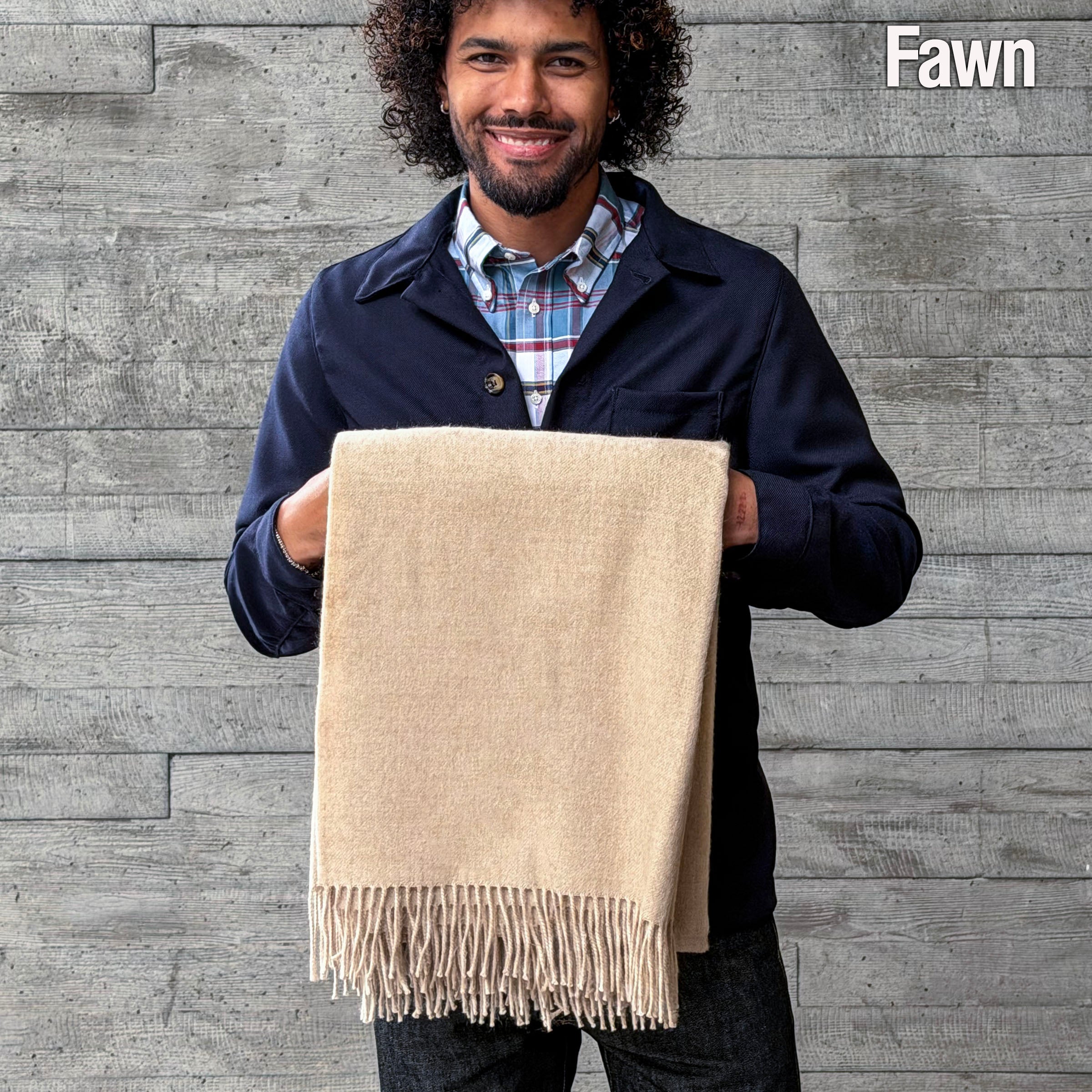 Washable Alpaca Wool Luxury Throw Blanket (3 Colors)