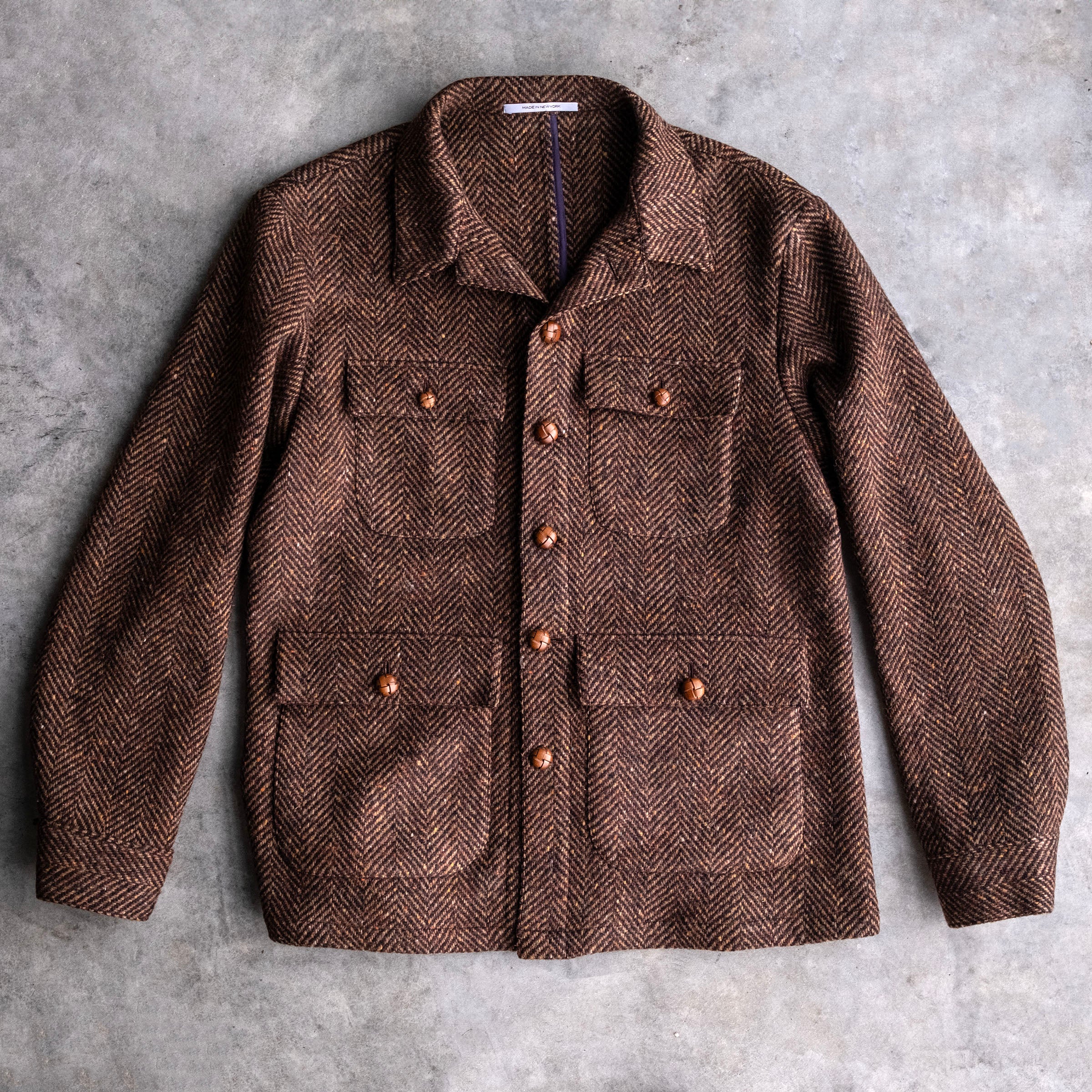 Custom Doyle, Teba, and Field Jackets Irish Flecked Donegal Tweed