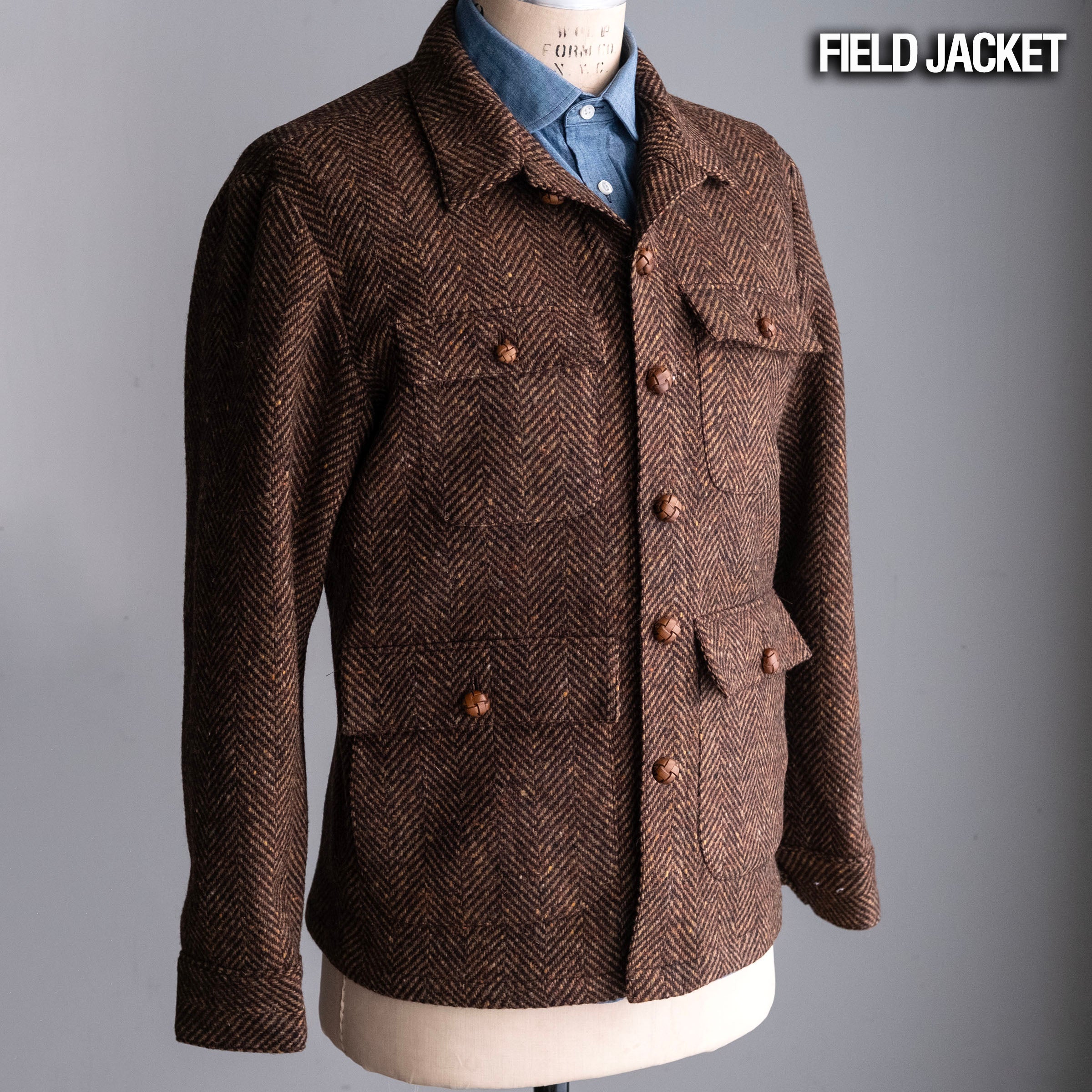 Custom Doyle Teba and Field Jackets Irish Flecked Donegal Tweed