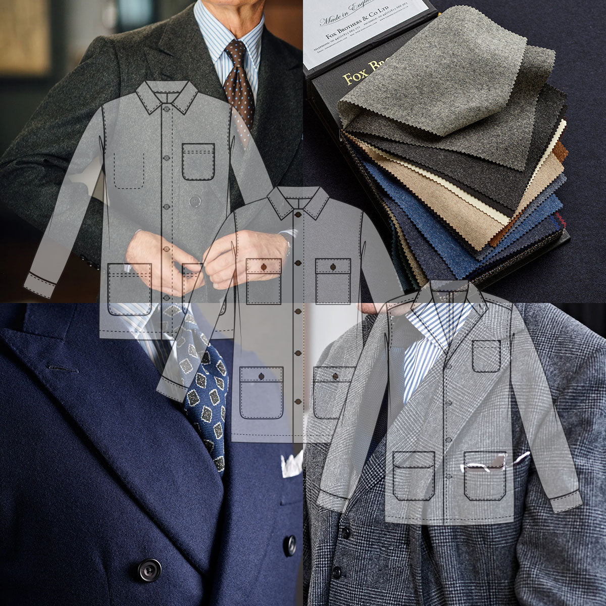 Custom Doyle, Teba, and Field Jackets Fox Brothers Classic Flannel