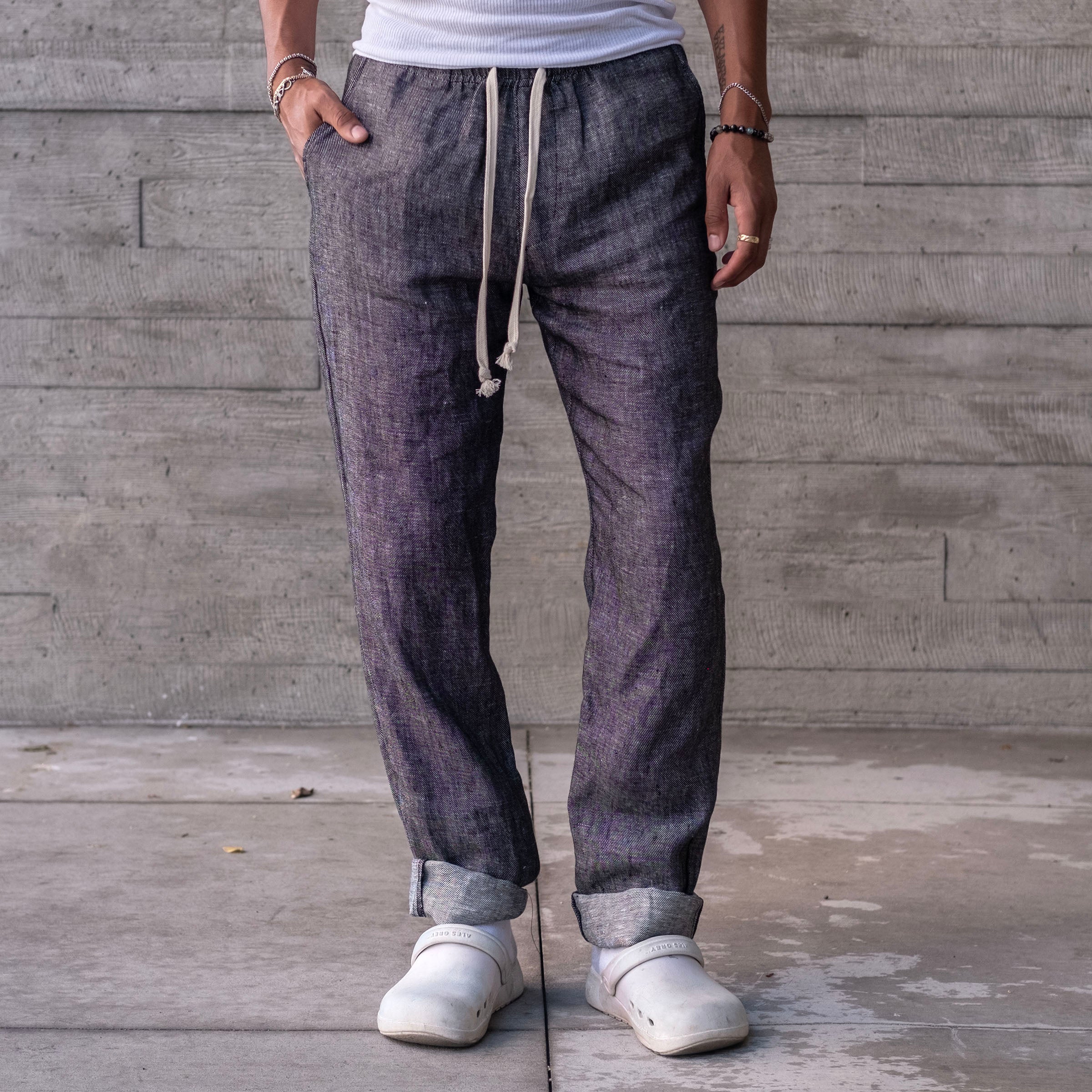 Laidback Pant Albini Graphite Linen