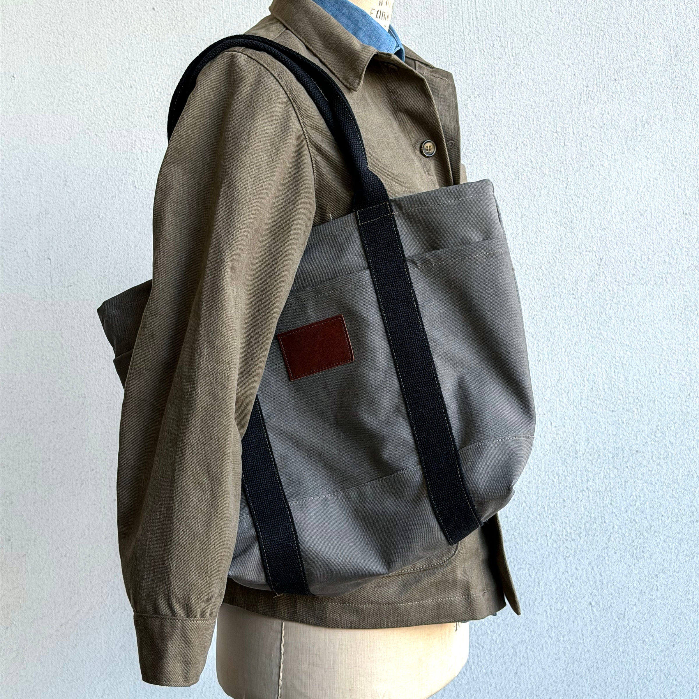 Harbor Tote Bag Storm Grey Duck Canvas