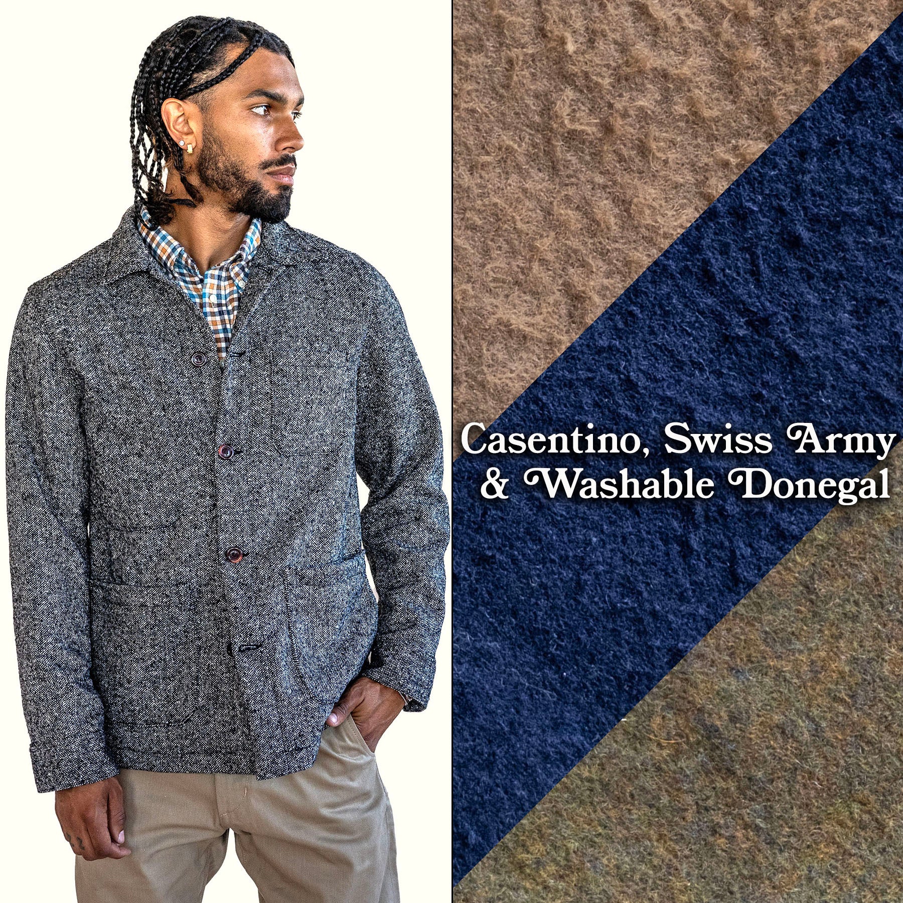 Doyle Jacket Project: Casentino, Swiss Army, & Washable Tweed