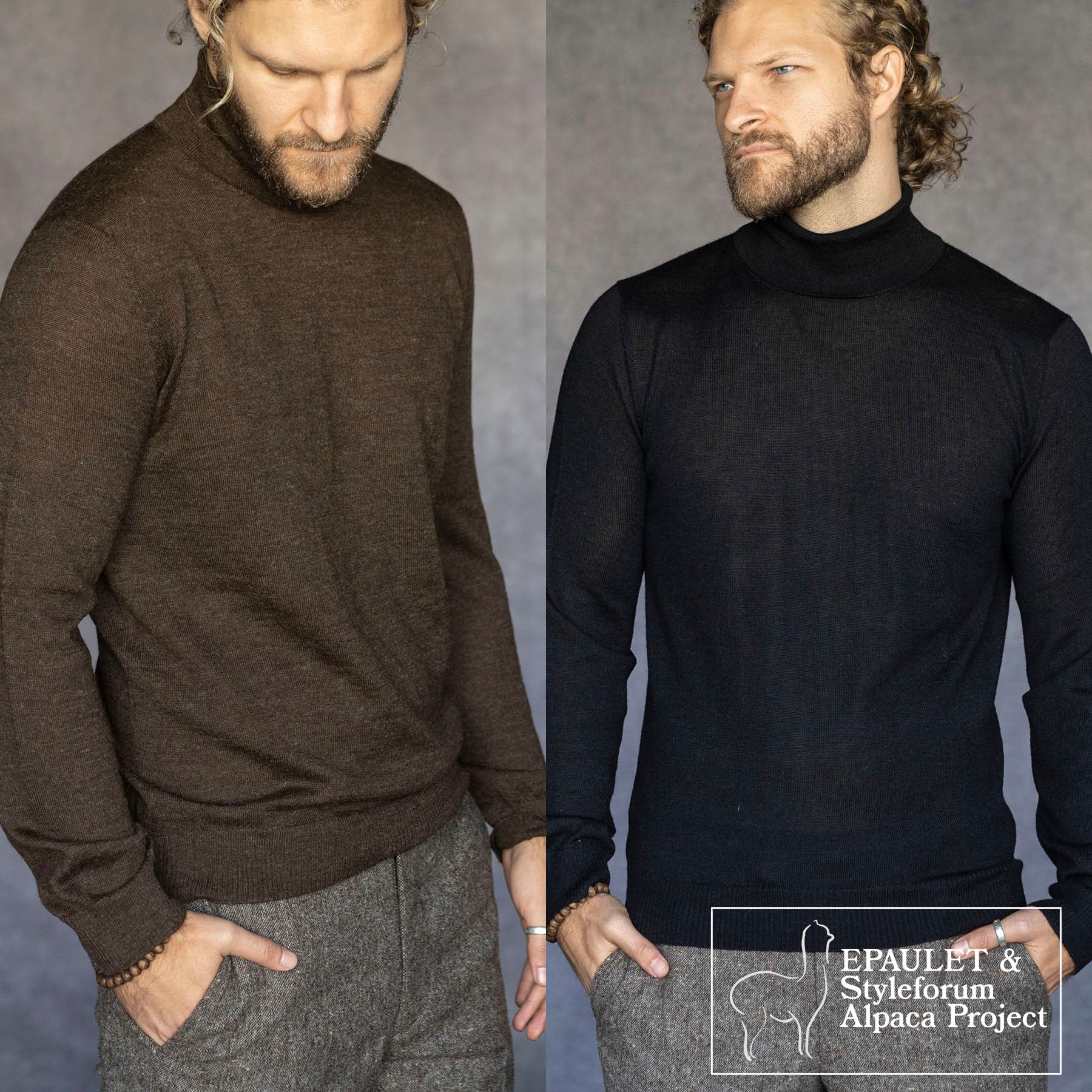 Alpaca Extrafine Knit Turtleneck Sweaters