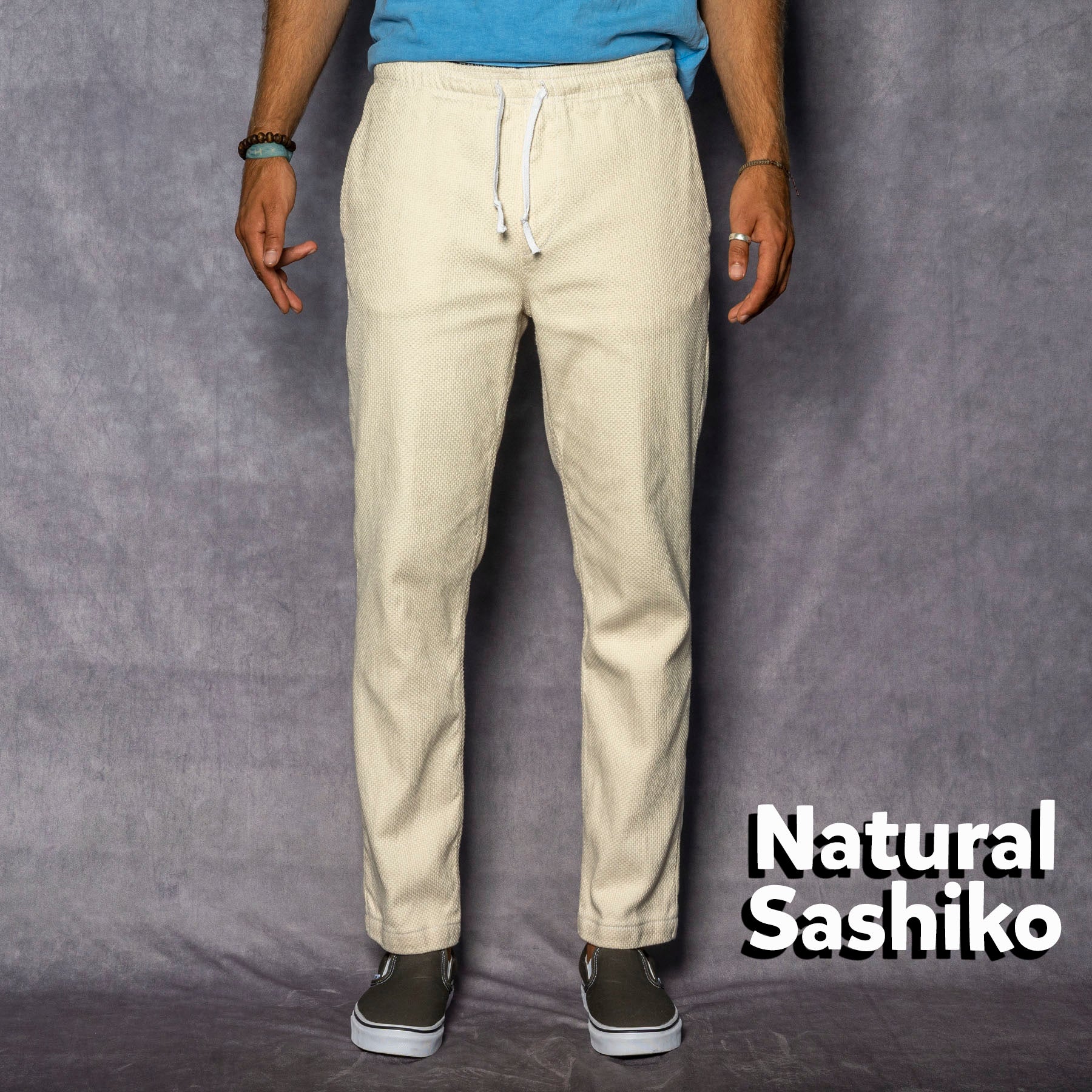 Laidback Pant Sashiko: Marbled Acid Wash & Four Crucial Basics