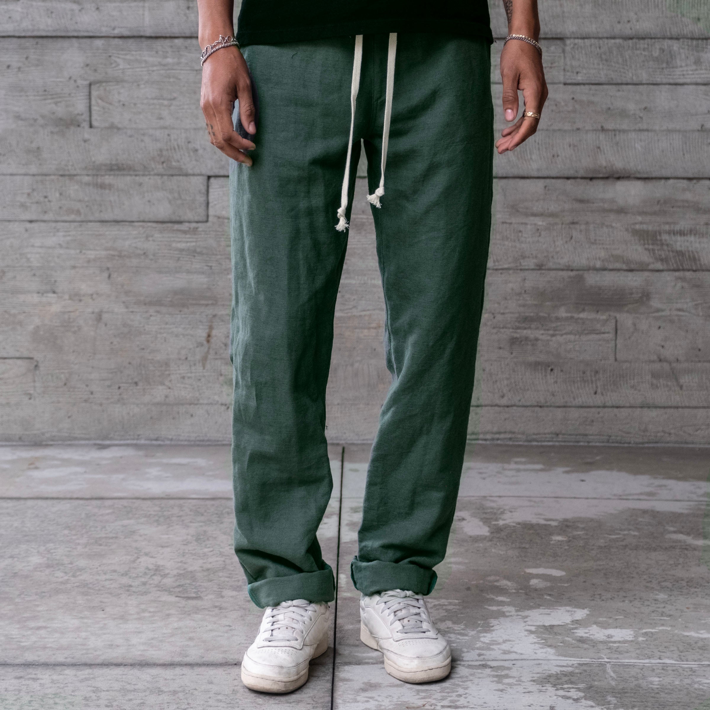 Laidback Pant Albini Racing Green Linen