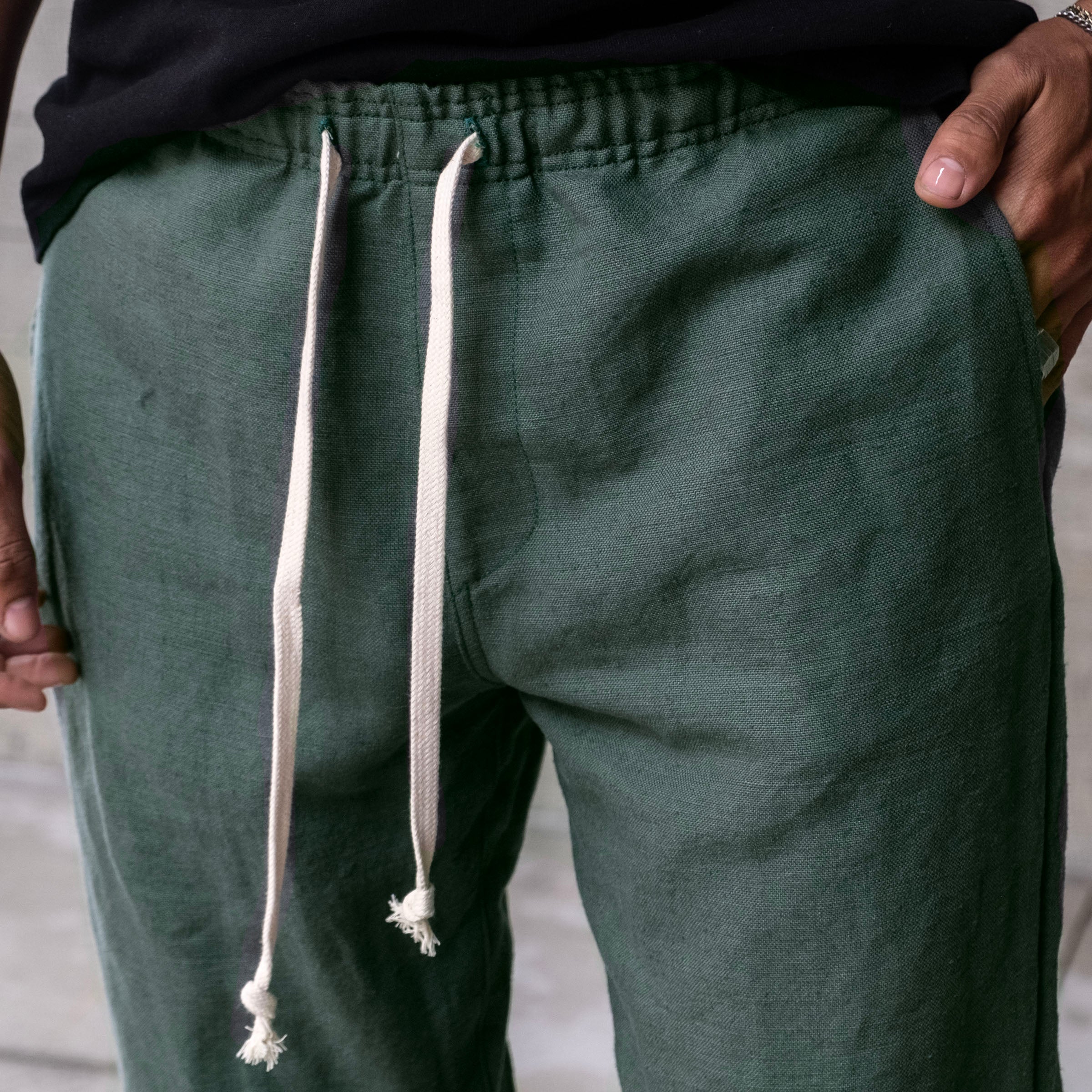Laidback Pant Albini Racing Green Linen
