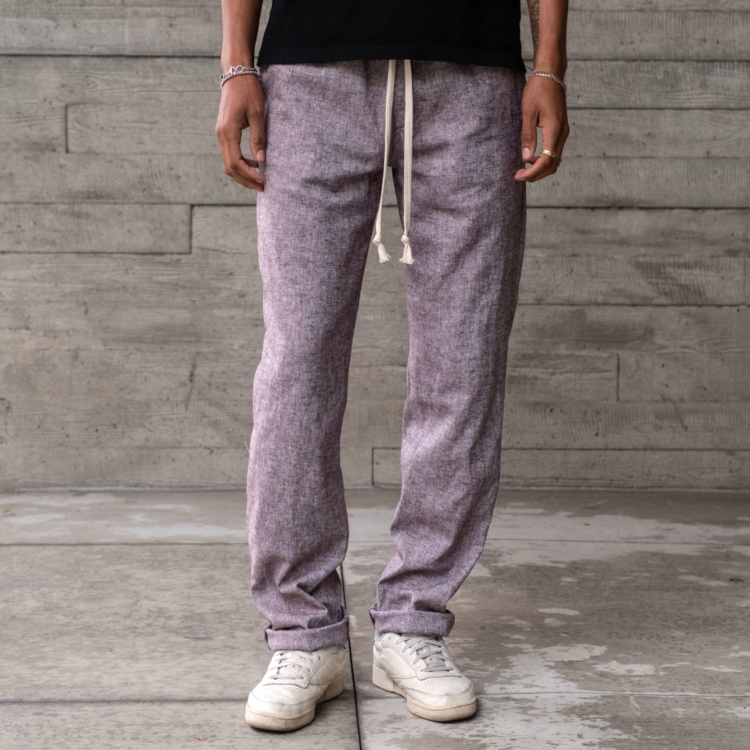 Laidback Pant Sand Slub Cotton-Linen