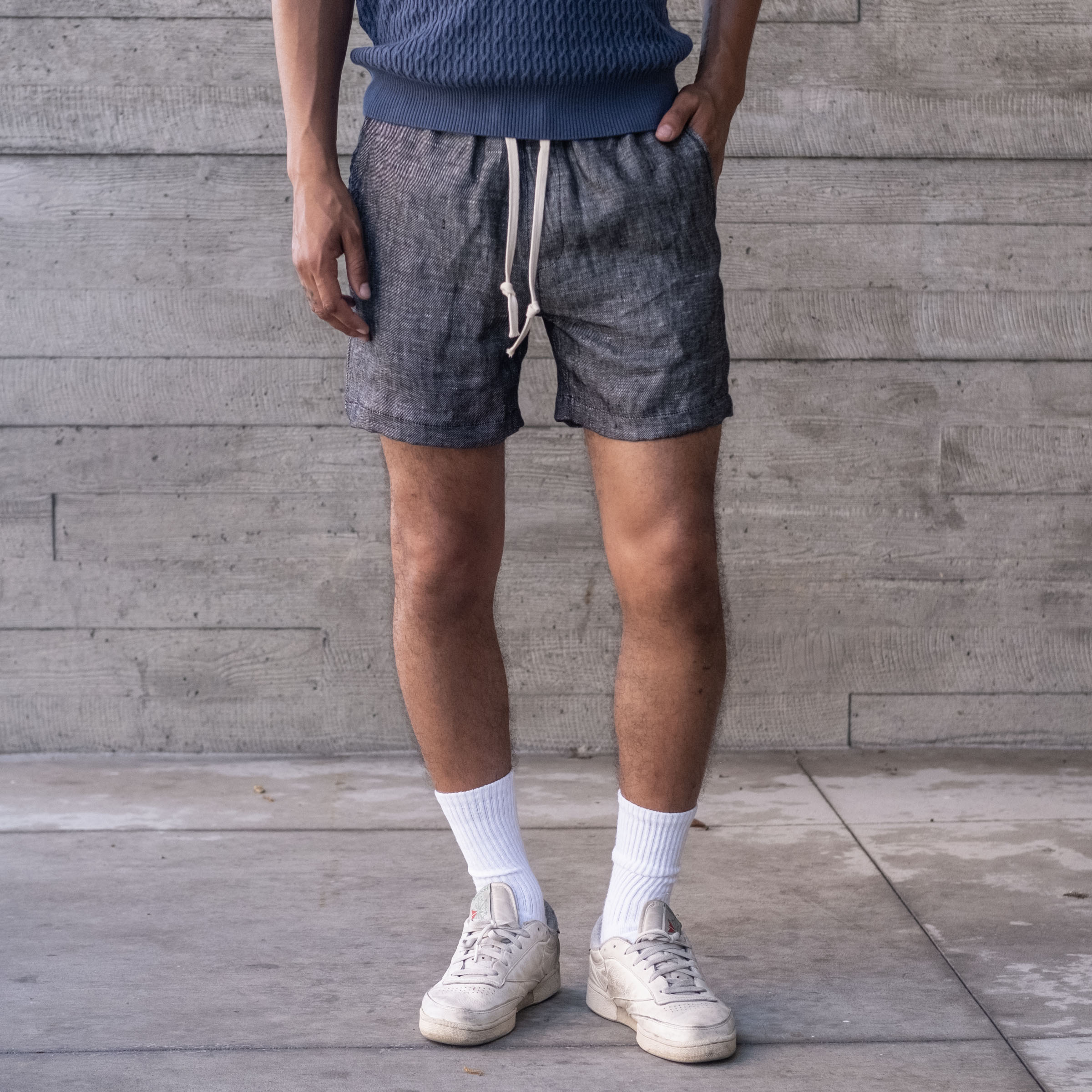Laidback Short Graphite Albini Linen