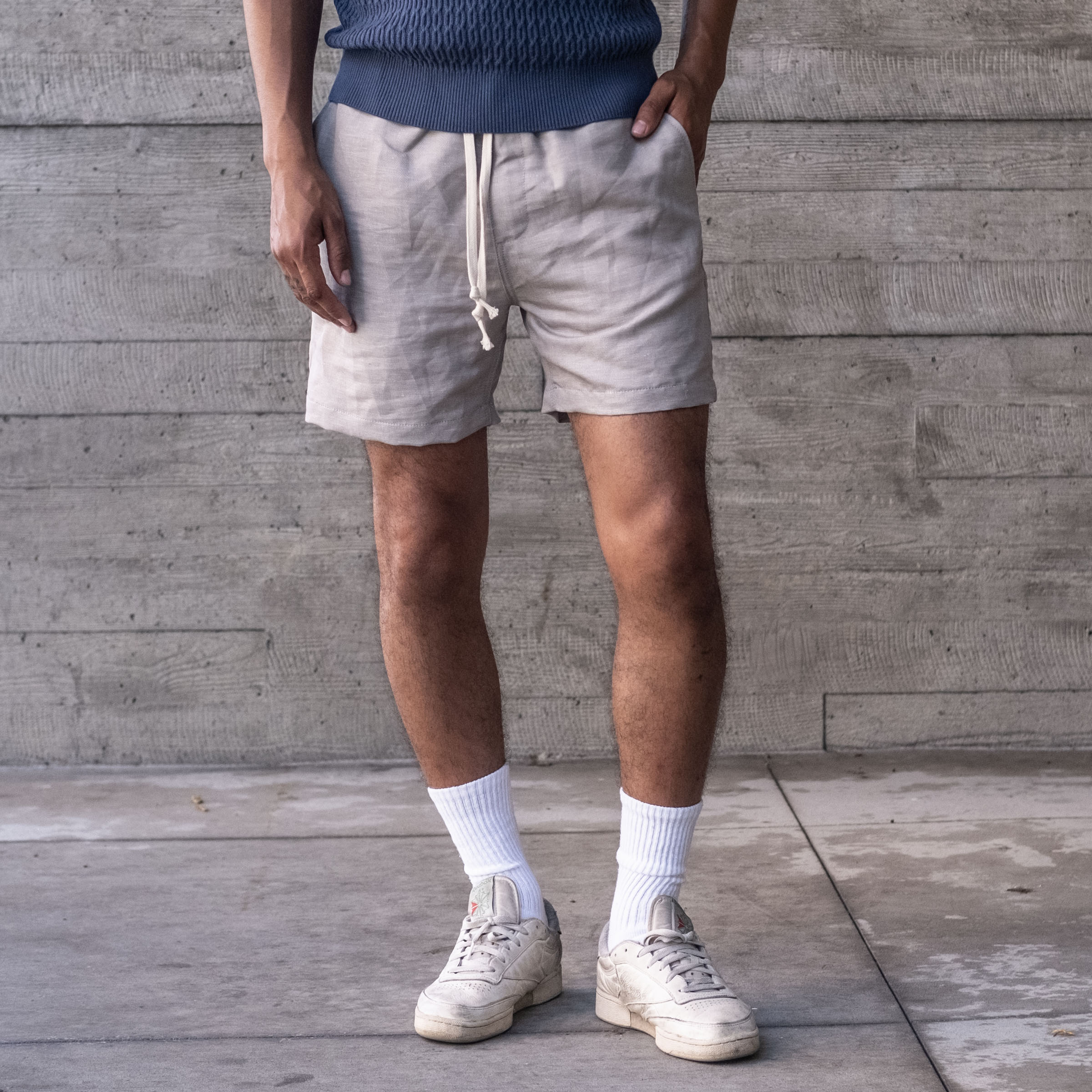 Laidback Short Oyster Albini Linen