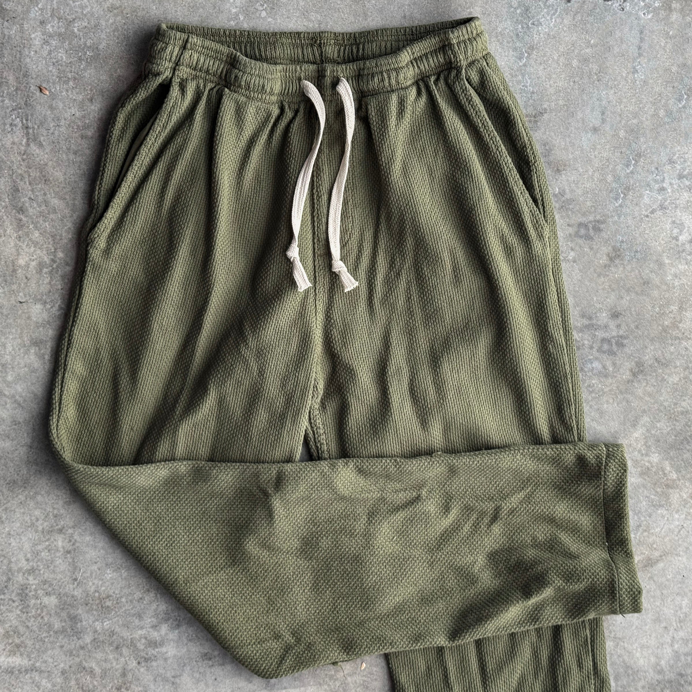 Laidback Pant Sashiko Olive