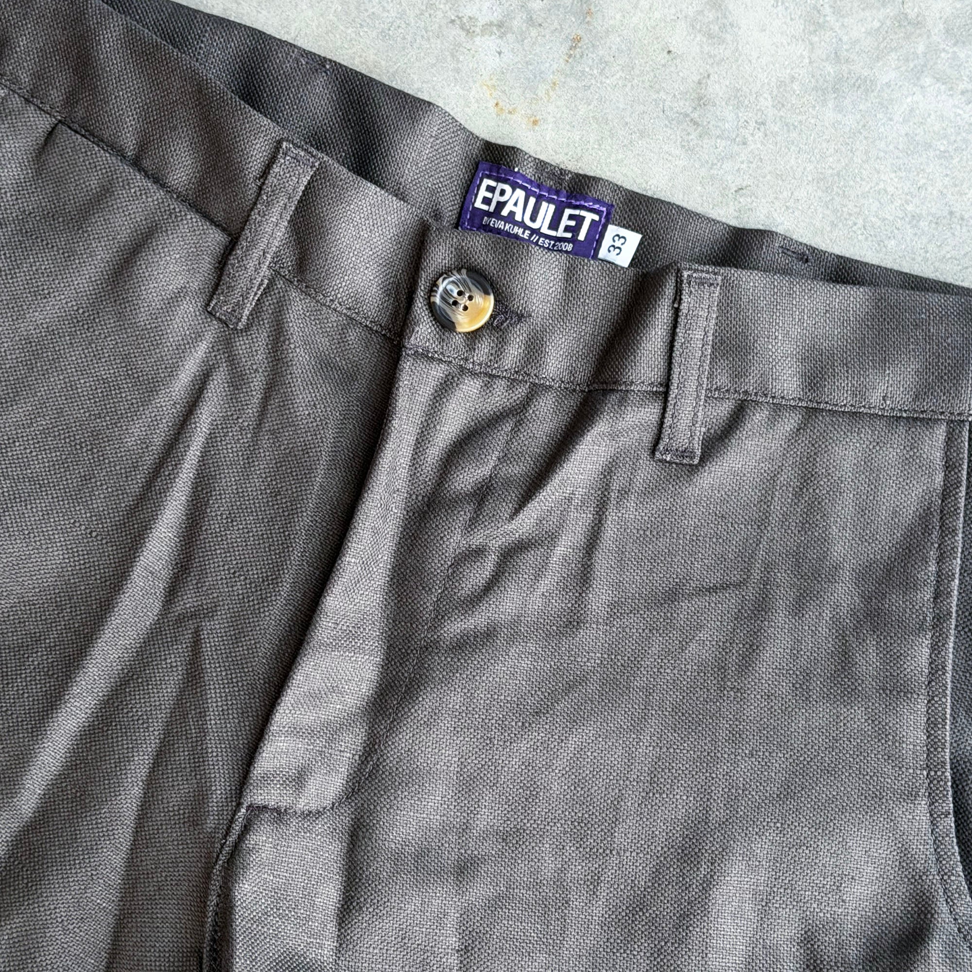 Sample: Rivet Chino in Hazelnut Linen Sz 36