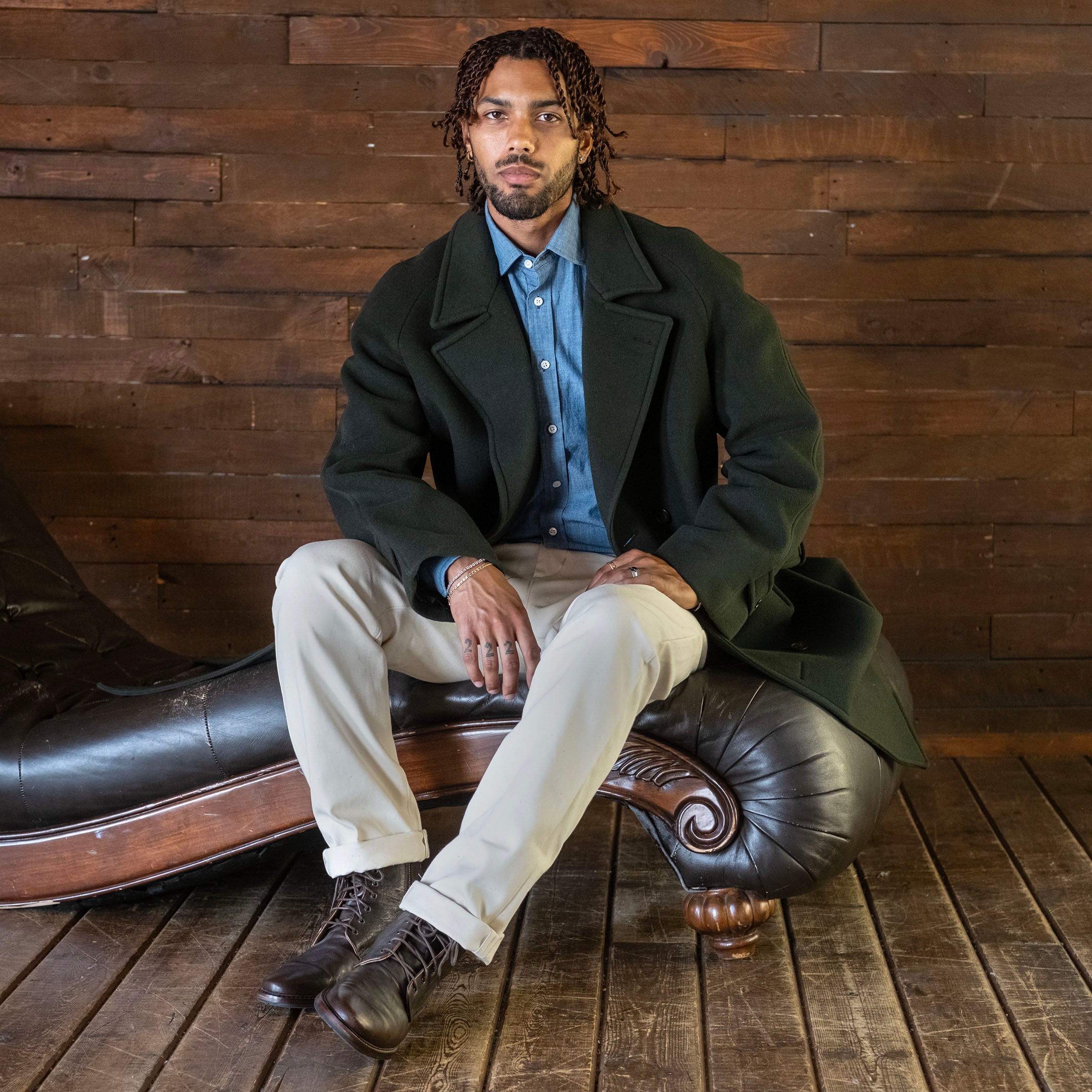 Sample Sale: Madison Overcoat in Alpine Loden Heavyweight Wool Size 40
