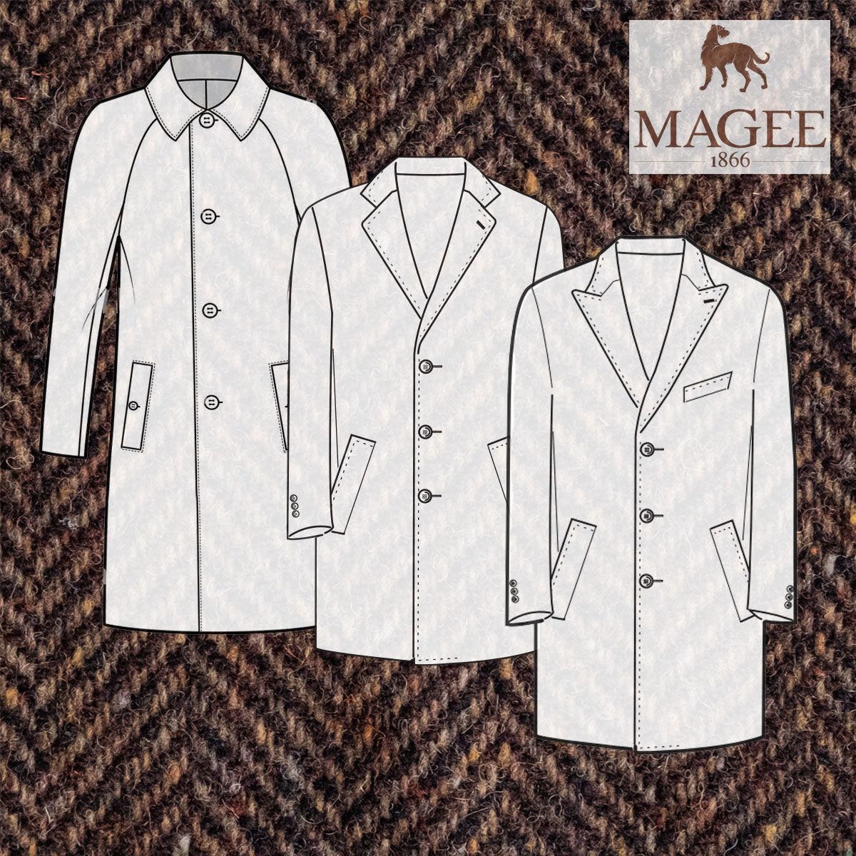 Custom Overcoats Magee 18oz Chestnut Embers Tweed