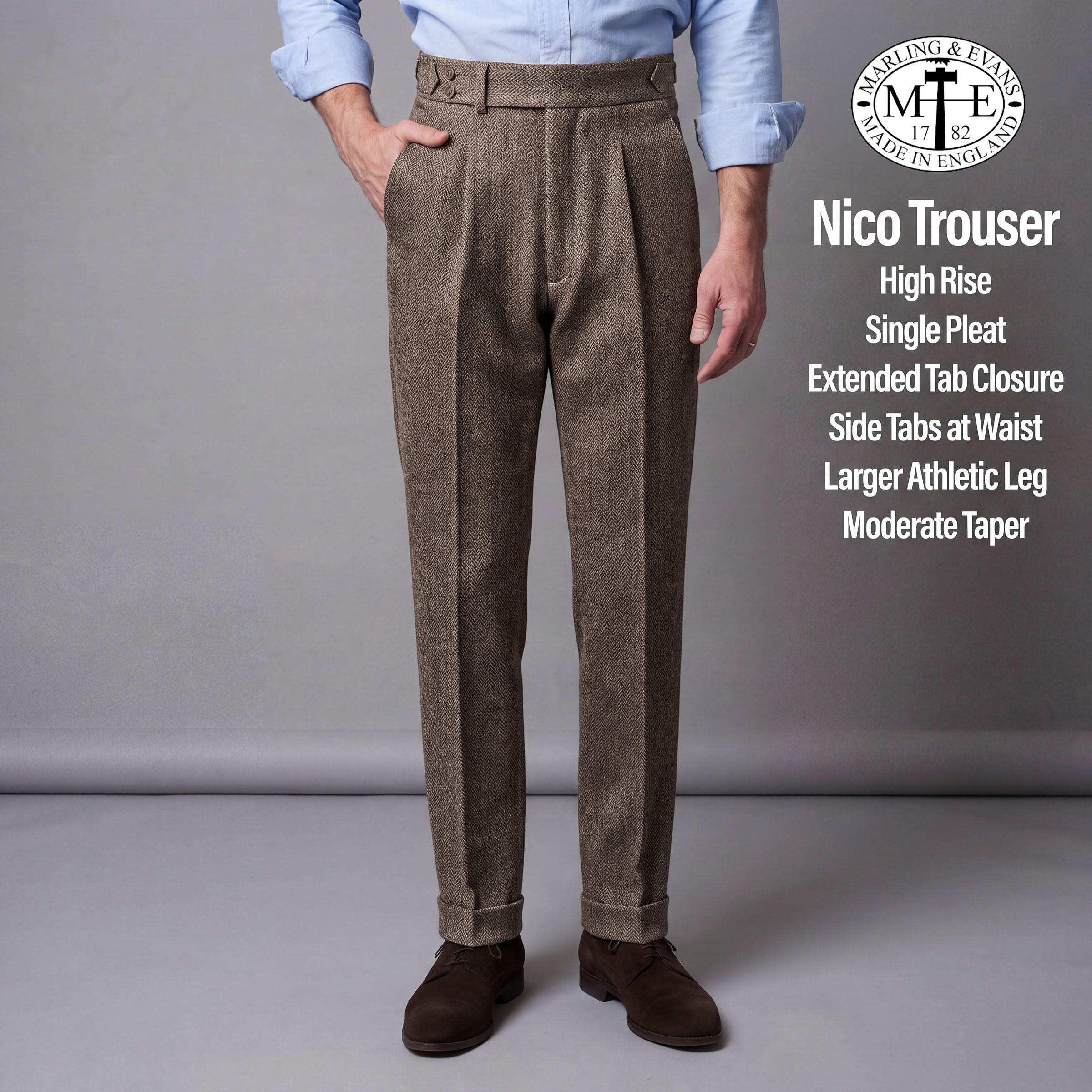 Custom Trousers in Marling & Evans Promo Tweed