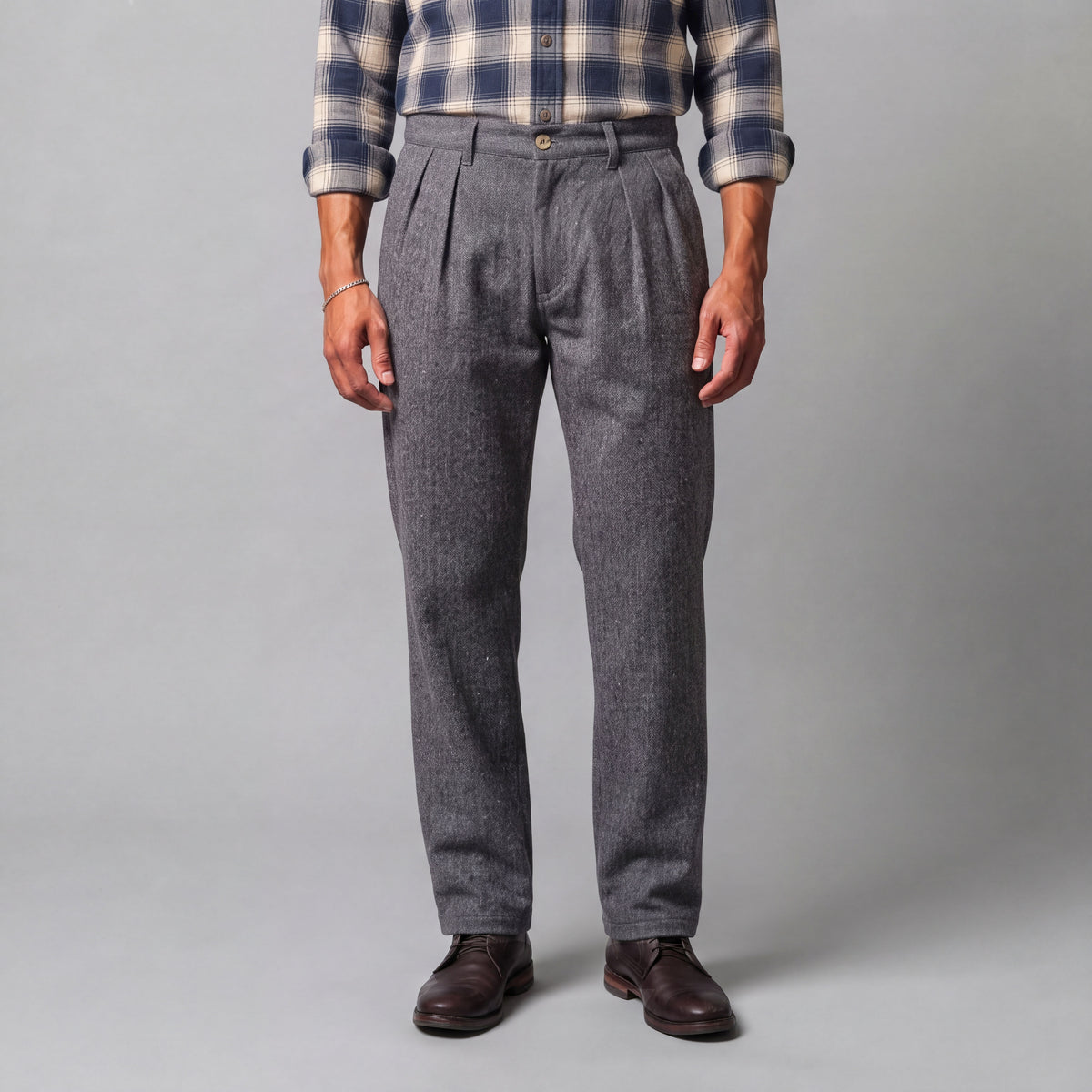 McKinley Pleated Easy Fit Chinos in Tweeds & Cottons