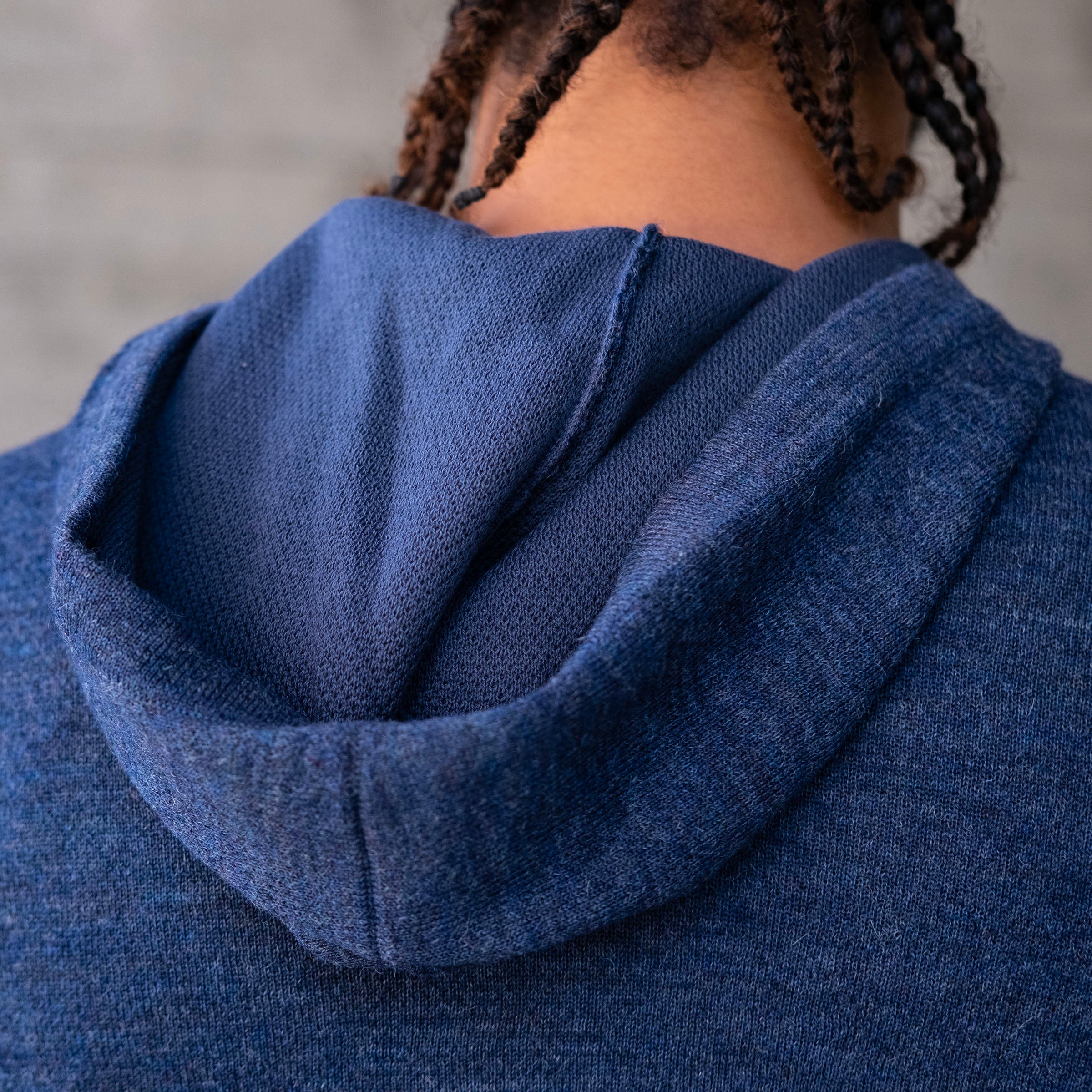 Hooded 2-Ply Sweatshirt in Baby Alpaca and Pima Cotton