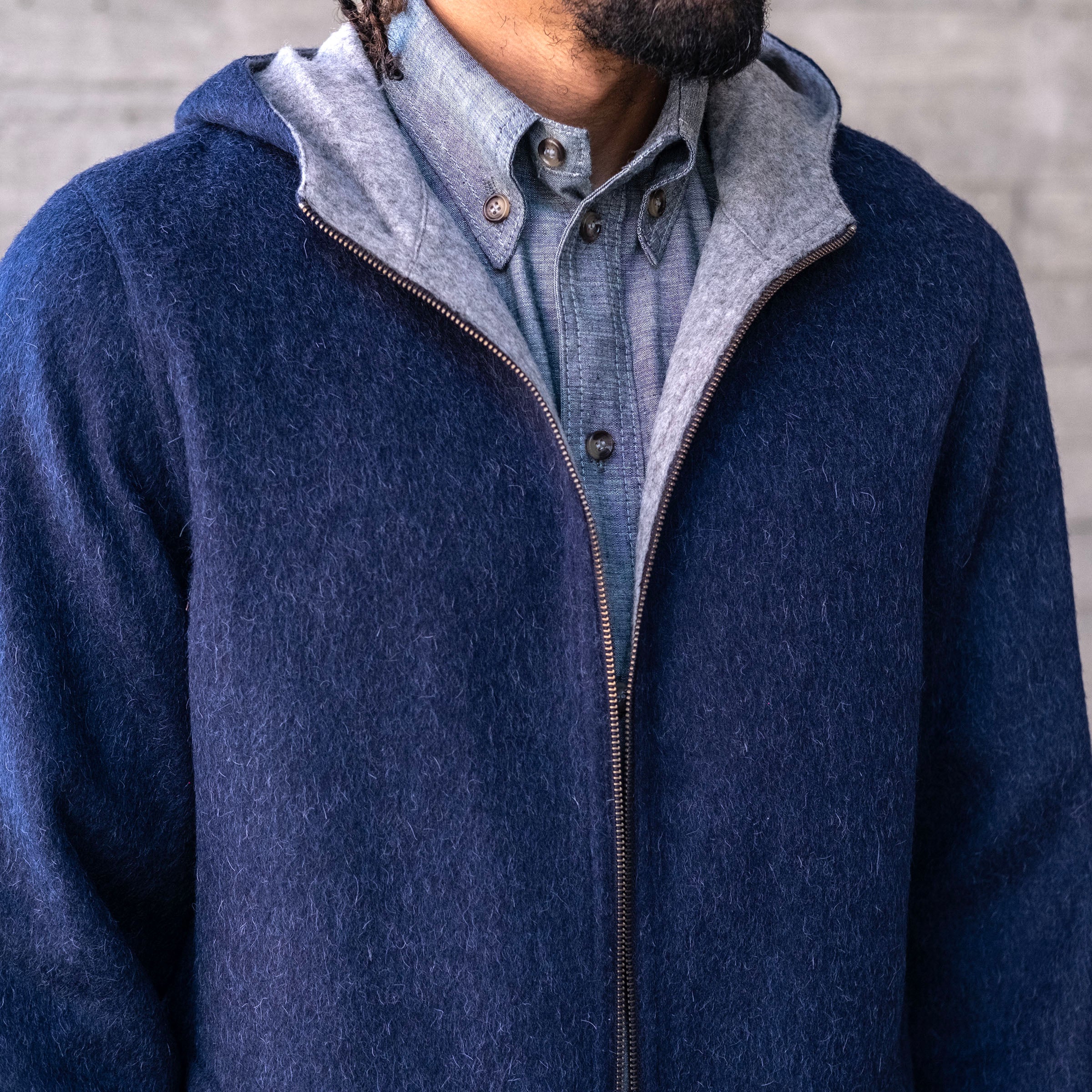 Alpaca Fully Reversible Hooded Coat